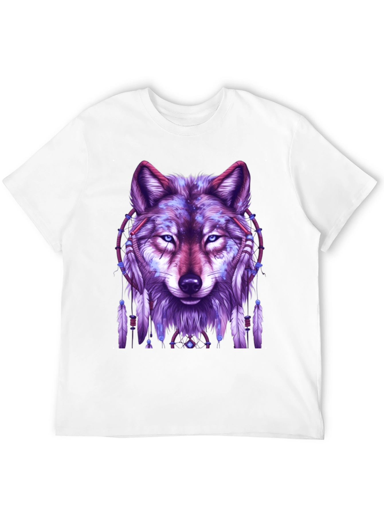 Wolf Dreamcatcher Graphic Tee - Black