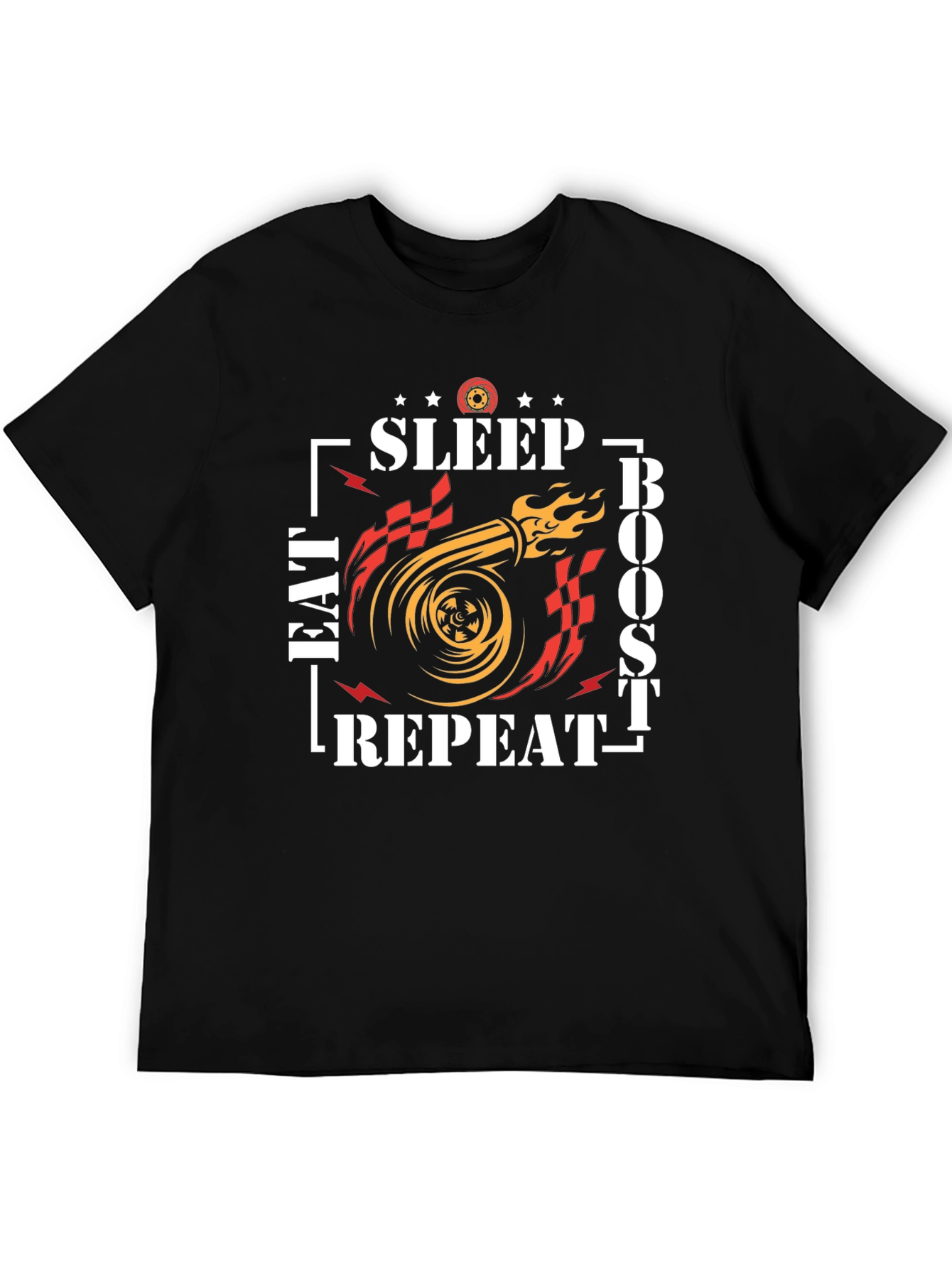 Sleep Eat Boost Repeat Black T-Shirt