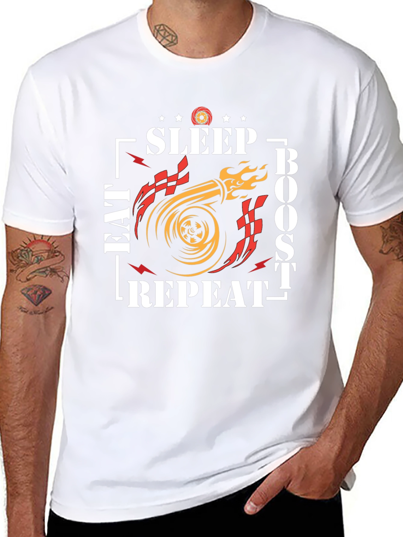 Sleep Eat Boost Repeat Black T-Shirt