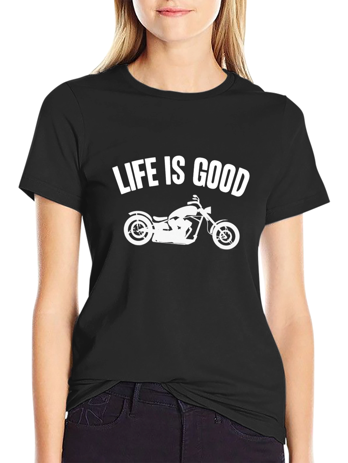 Life Is Good Motorcycle Graphic T-Shirt