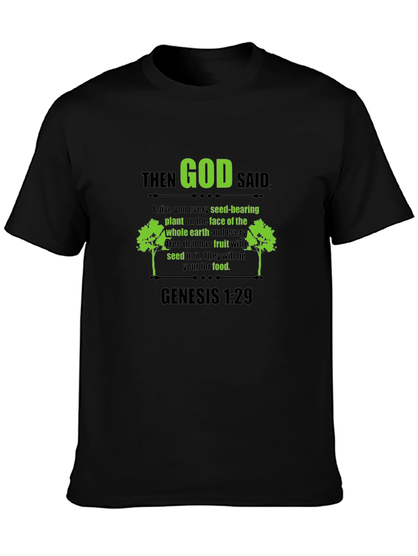 Genesis 1:29 T-Shirt - God Said Scripture Tee