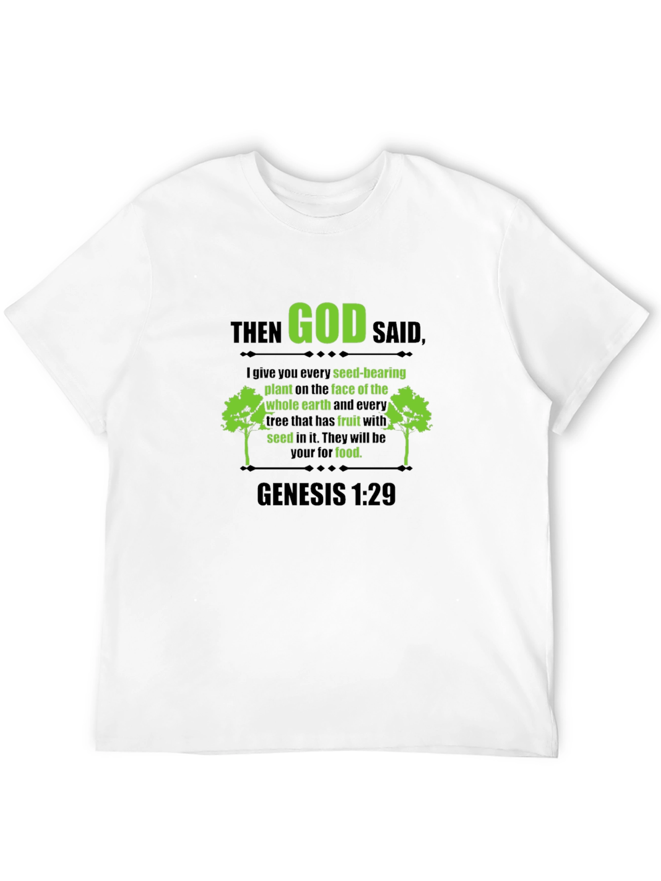 Genesis 1:29 T-Shirt - God Said Scripture Tee