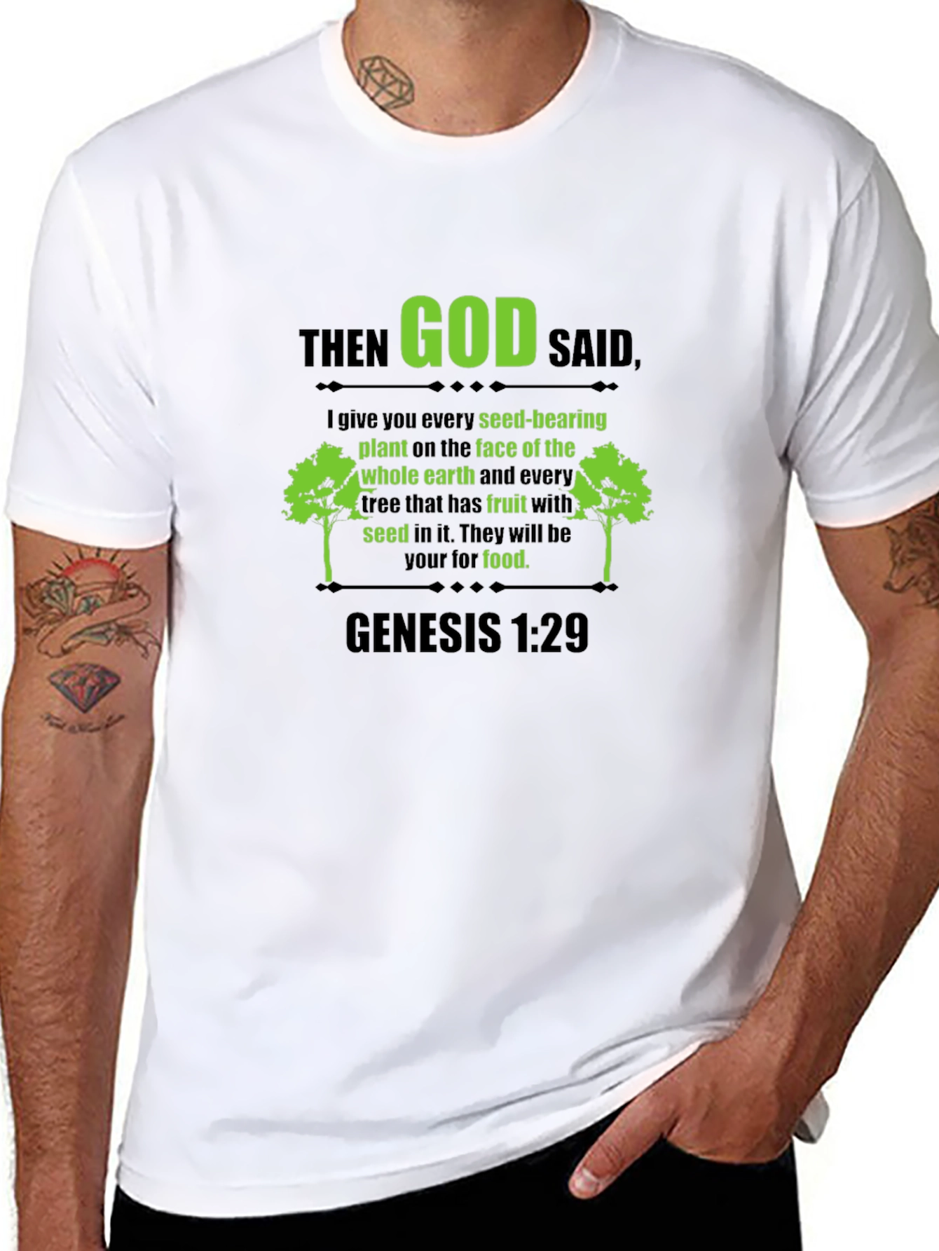 Genesis 1:29 T-Shirt - God Said Scripture Tee