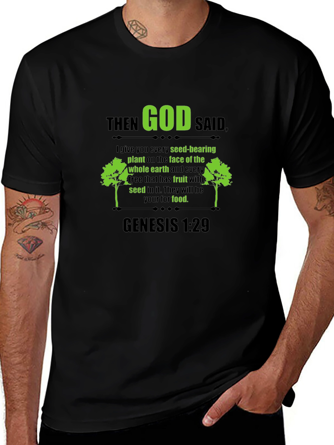 Genesis 1:29 T-Shirt - God Said Scripture Tee