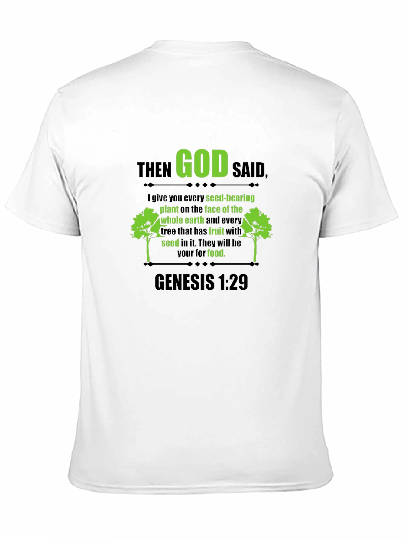 Genesis 1:29 T-Shirt - God Said Scripture Tee
