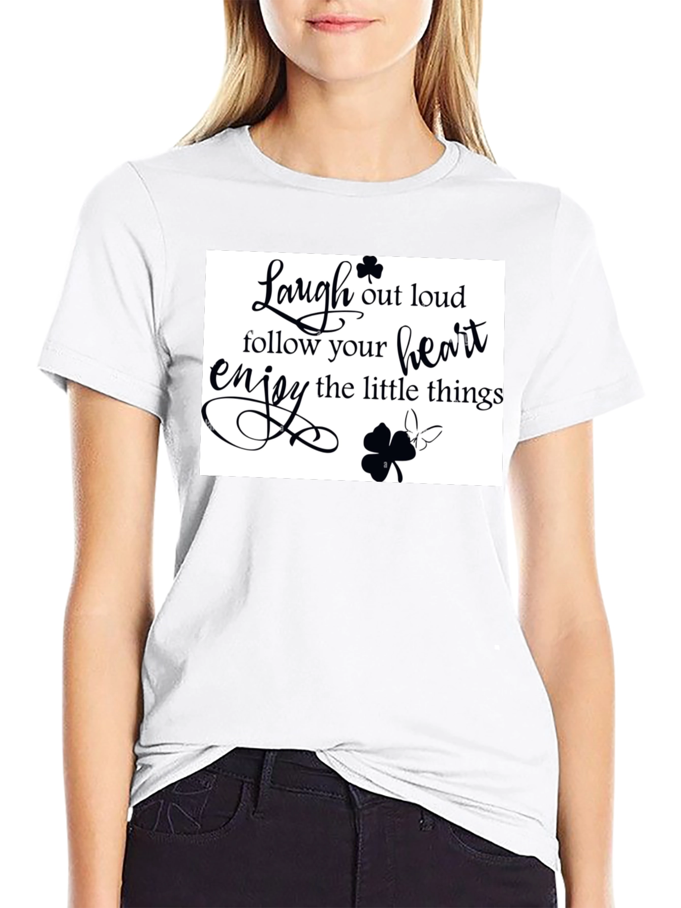 Laugh Out Loud Graphic Tee - Black