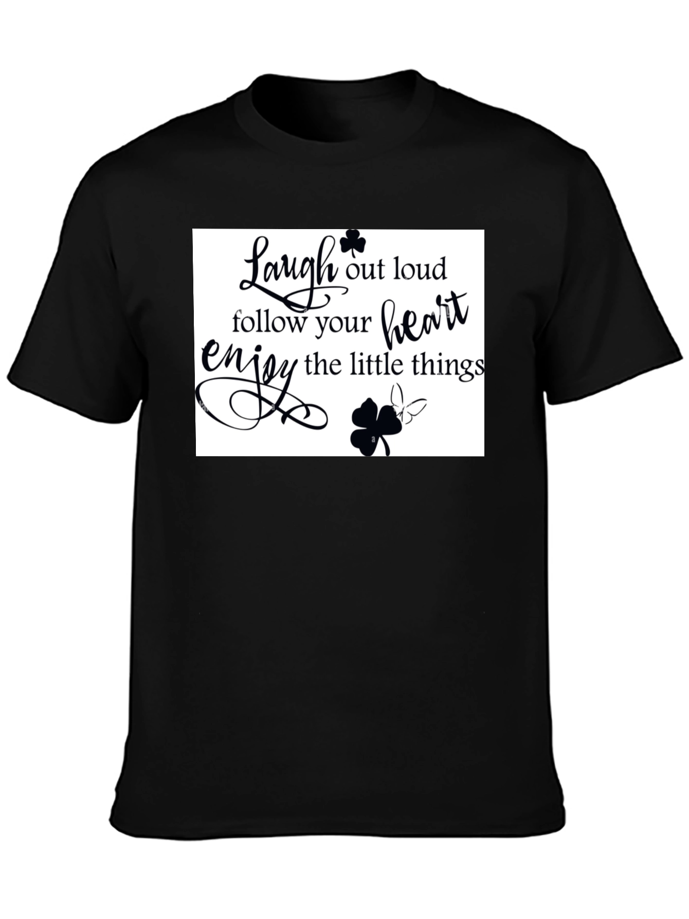 Laugh Out Loud Graphic Tee - Black