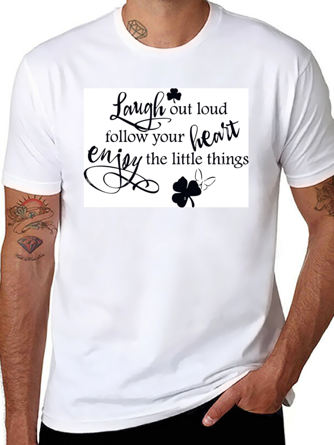 Laugh Out Loud Graphic Tee - Black