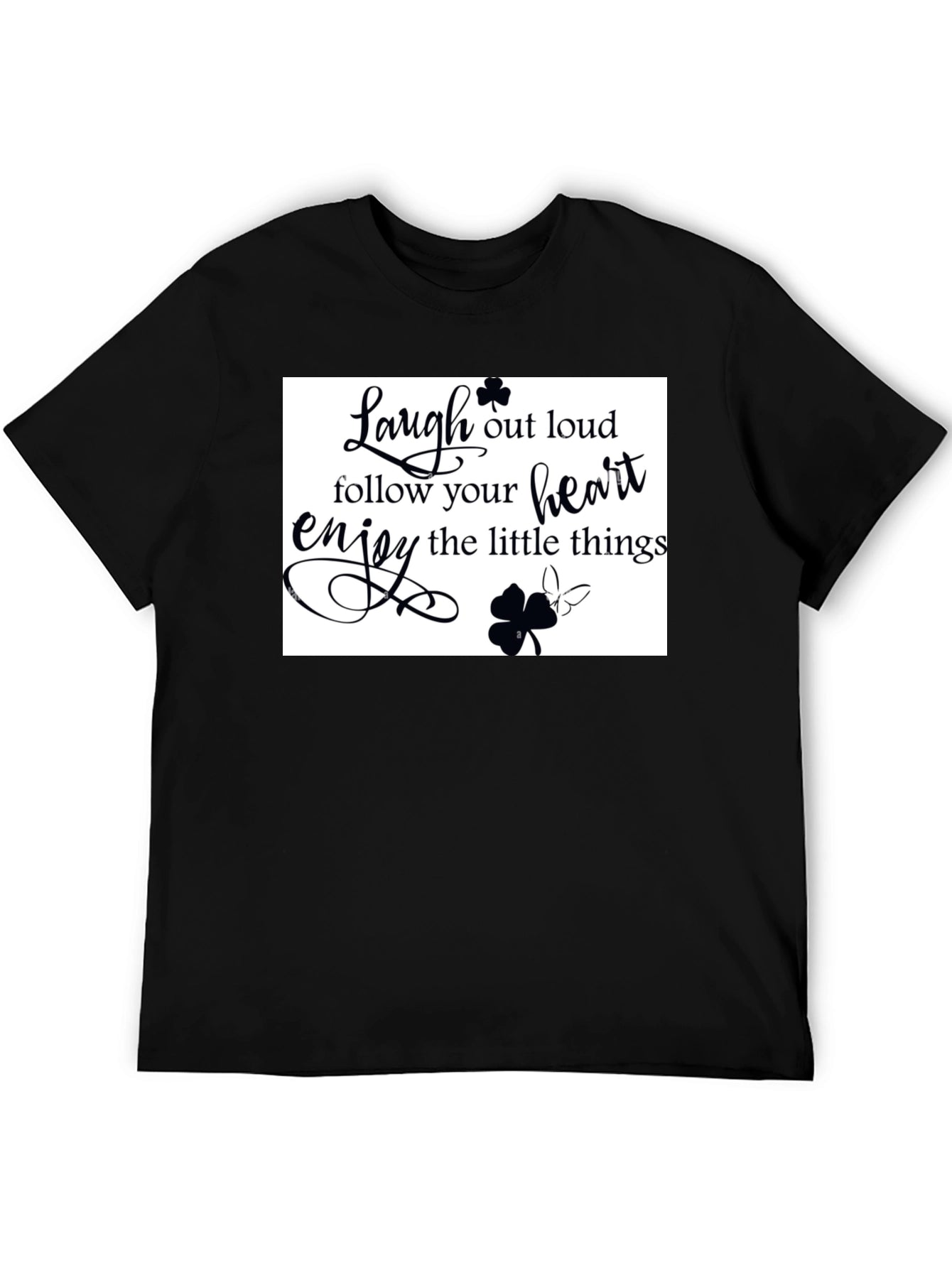 Laugh Out Loud Graphic Tee - Black