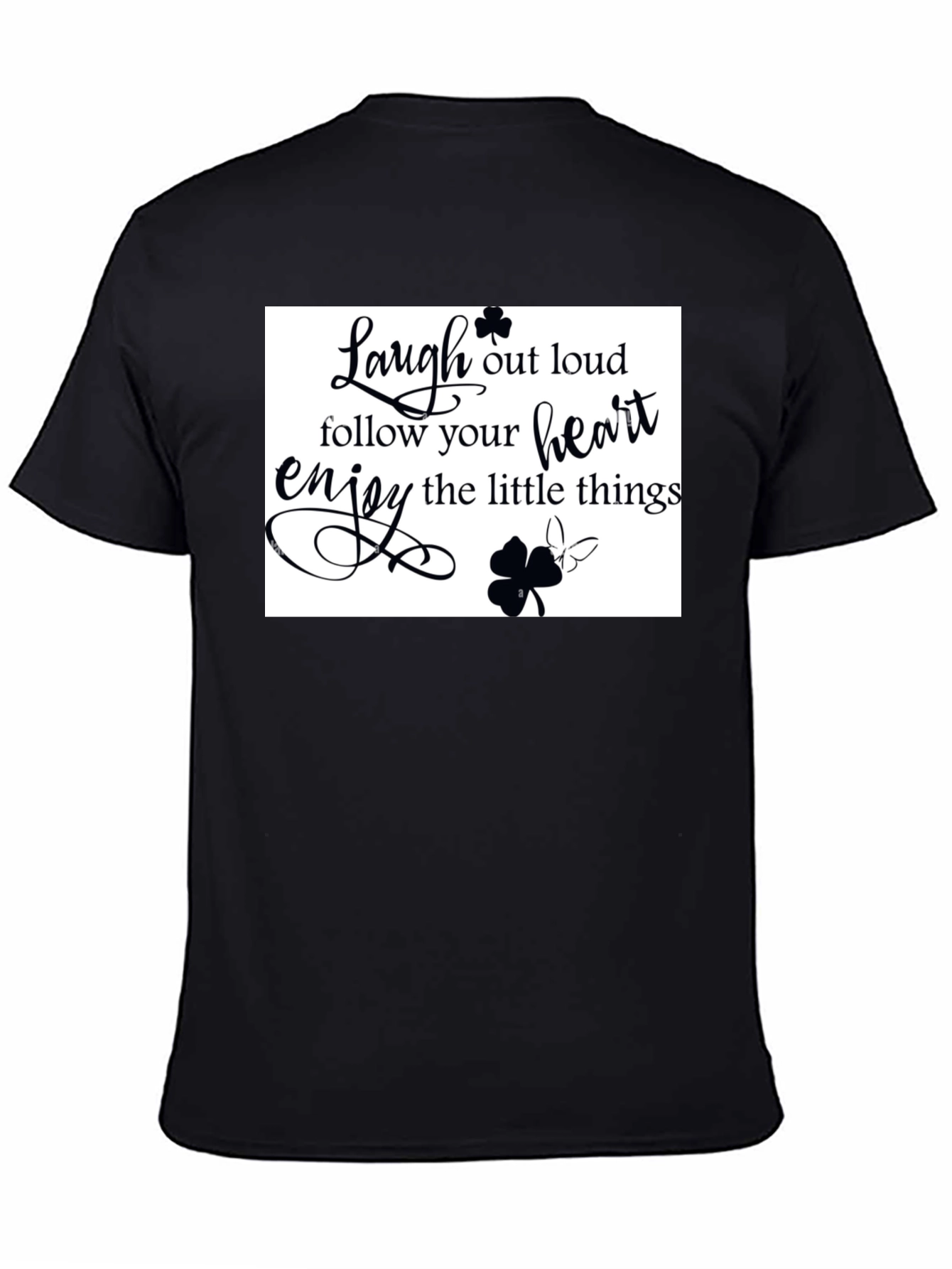 Laugh Out Loud Graphic Tee - Black