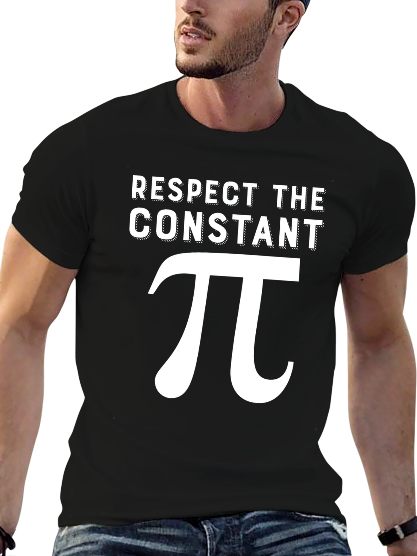Respect The Constant Pi Graphic T-Shirt - Black