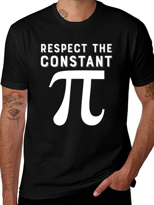 Respect The Constant Pi Graphic T-Shirt - Black