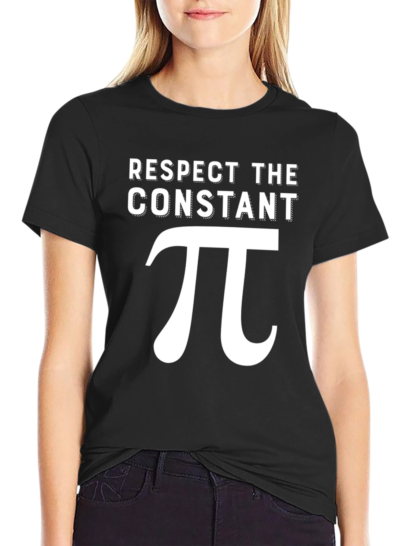 Respect The Constant Pi Graphic T-Shirt - Black