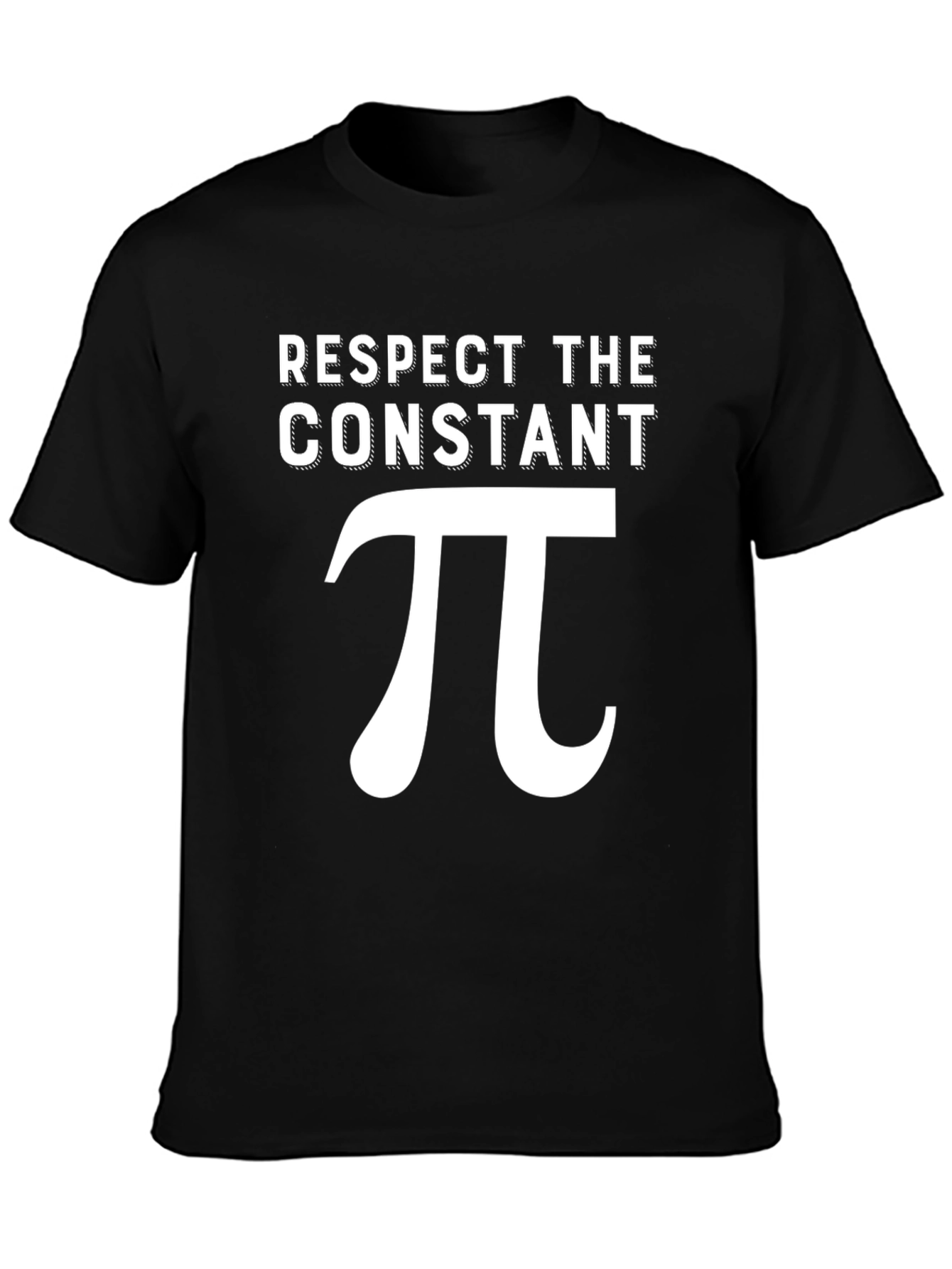 Respect The Constant Pi Graphic T-Shirt - Black