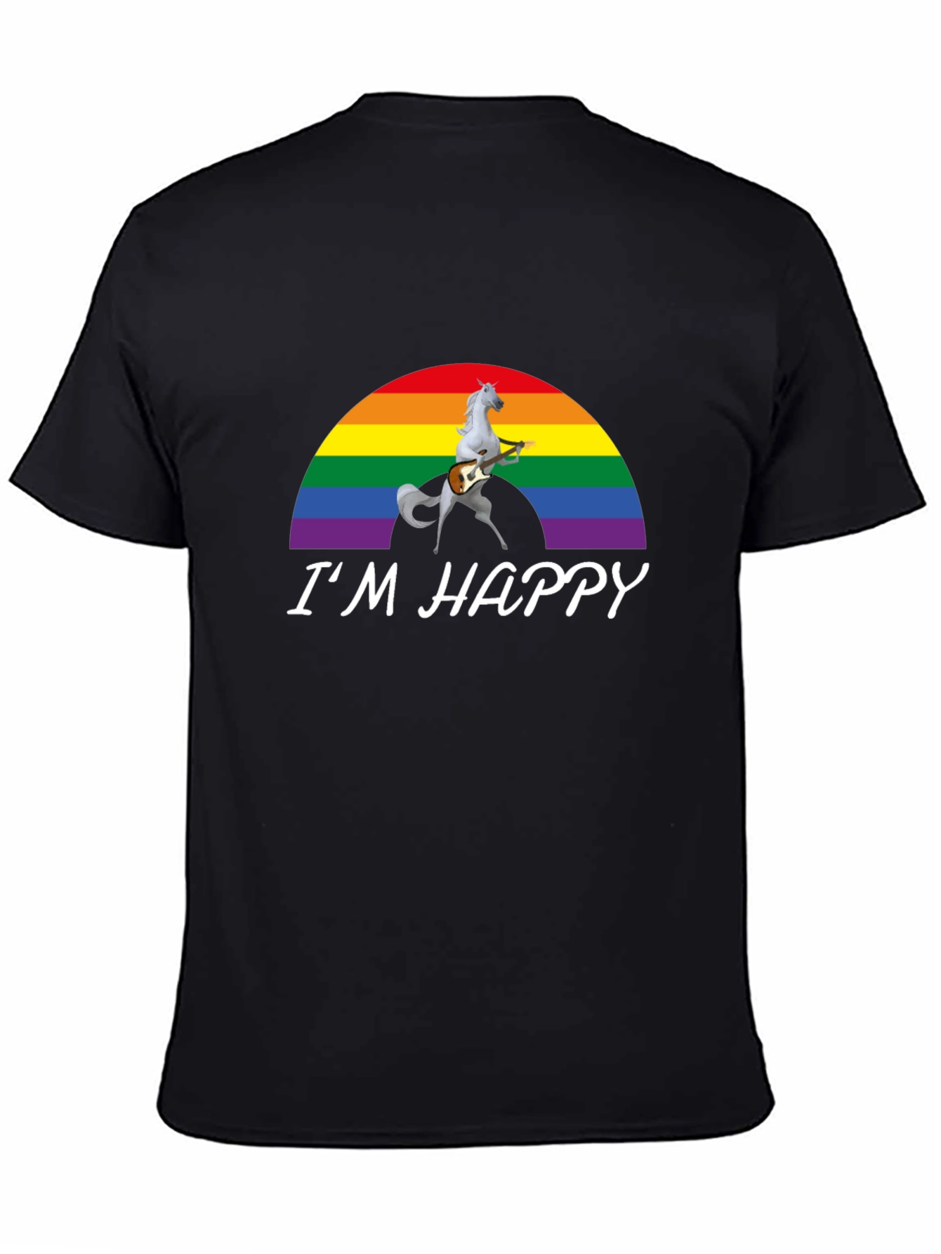 Im Happy Rainbow Unicorn Guitar T-Shirt