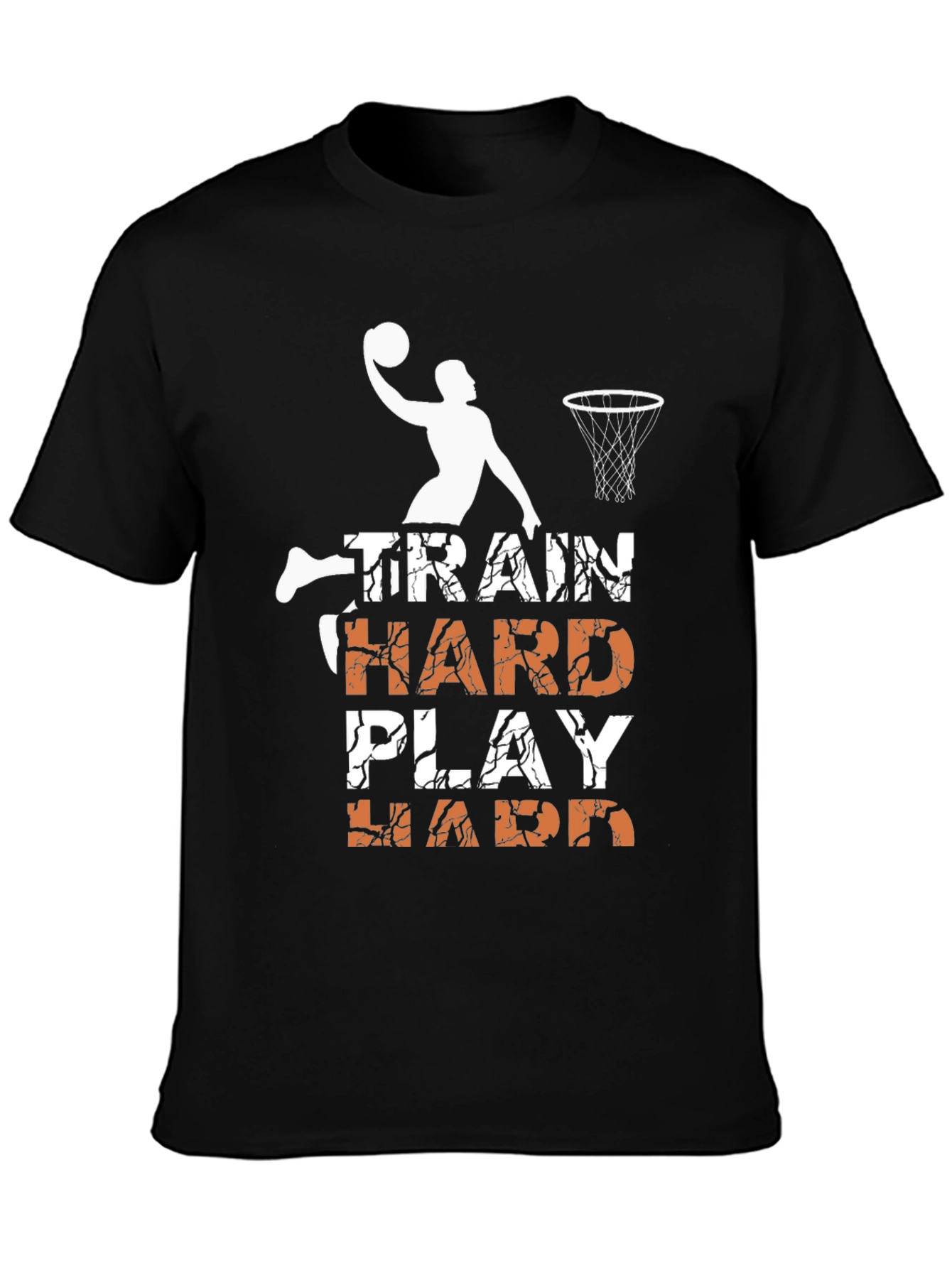 Train Hard Play Hard Basketball Graphic Tee
