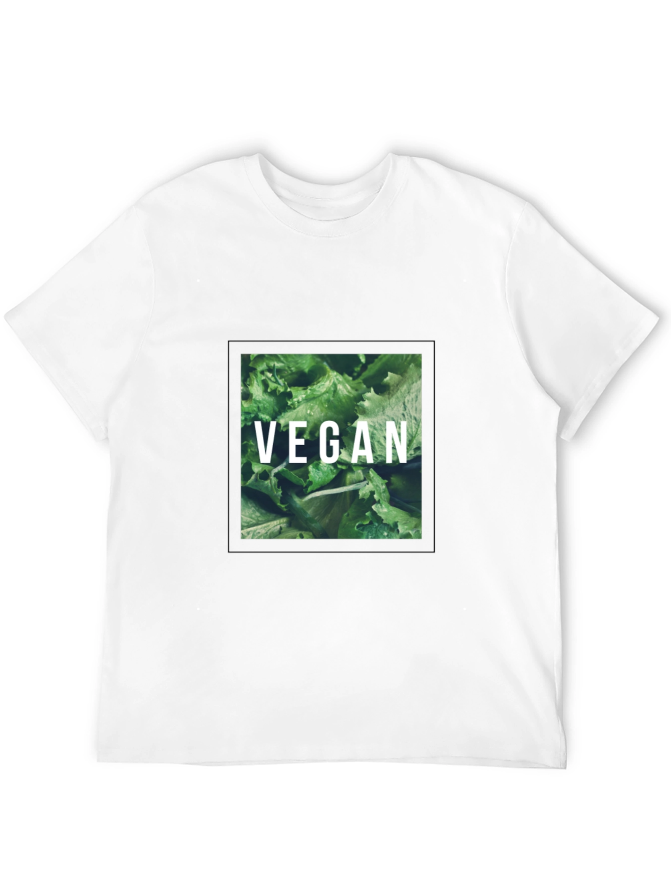 Vegan Lettuce Graphic Tee - Black Cotton T-Shirt