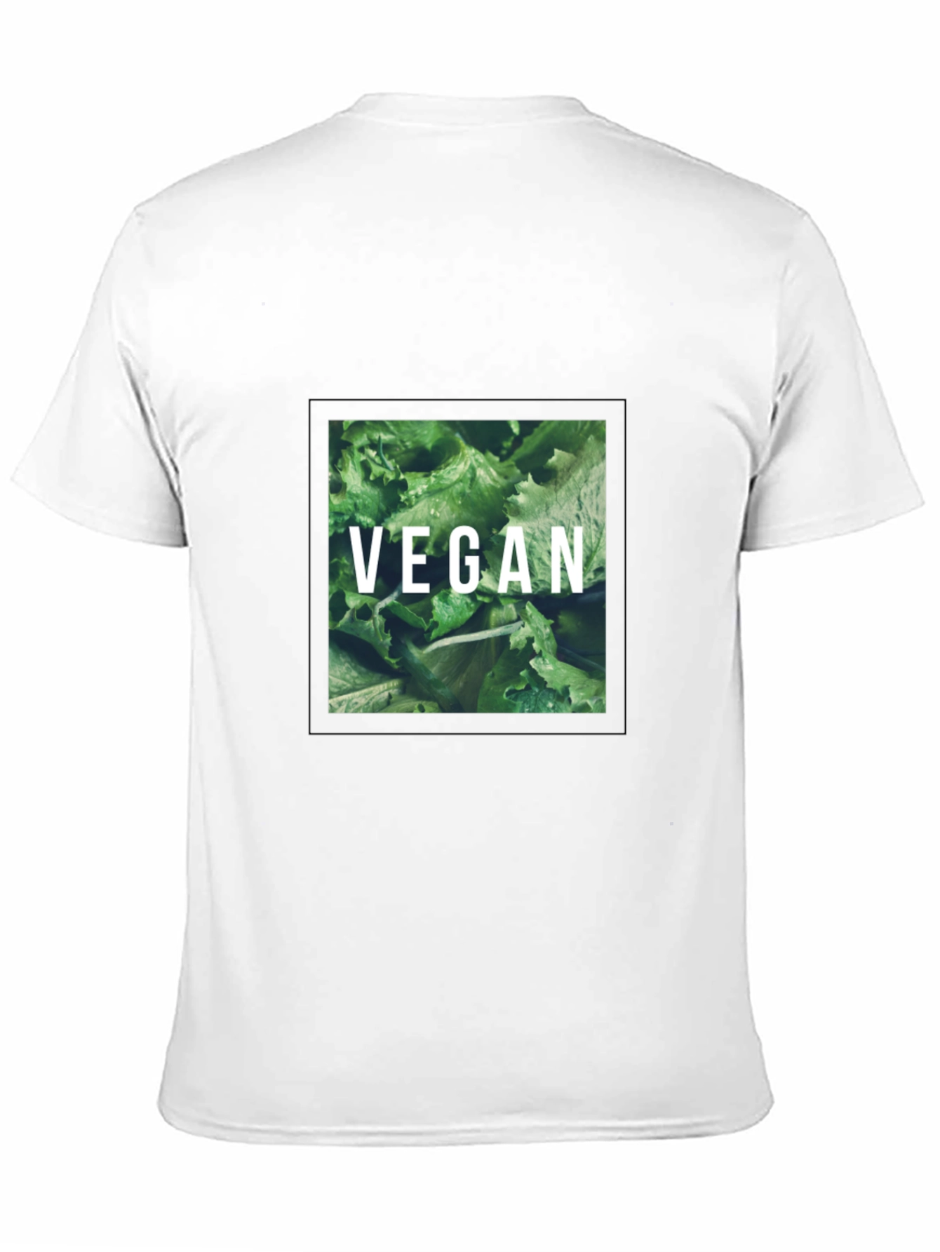 Vegan Lettuce Graphic Tee - Black Cotton T-Shirt