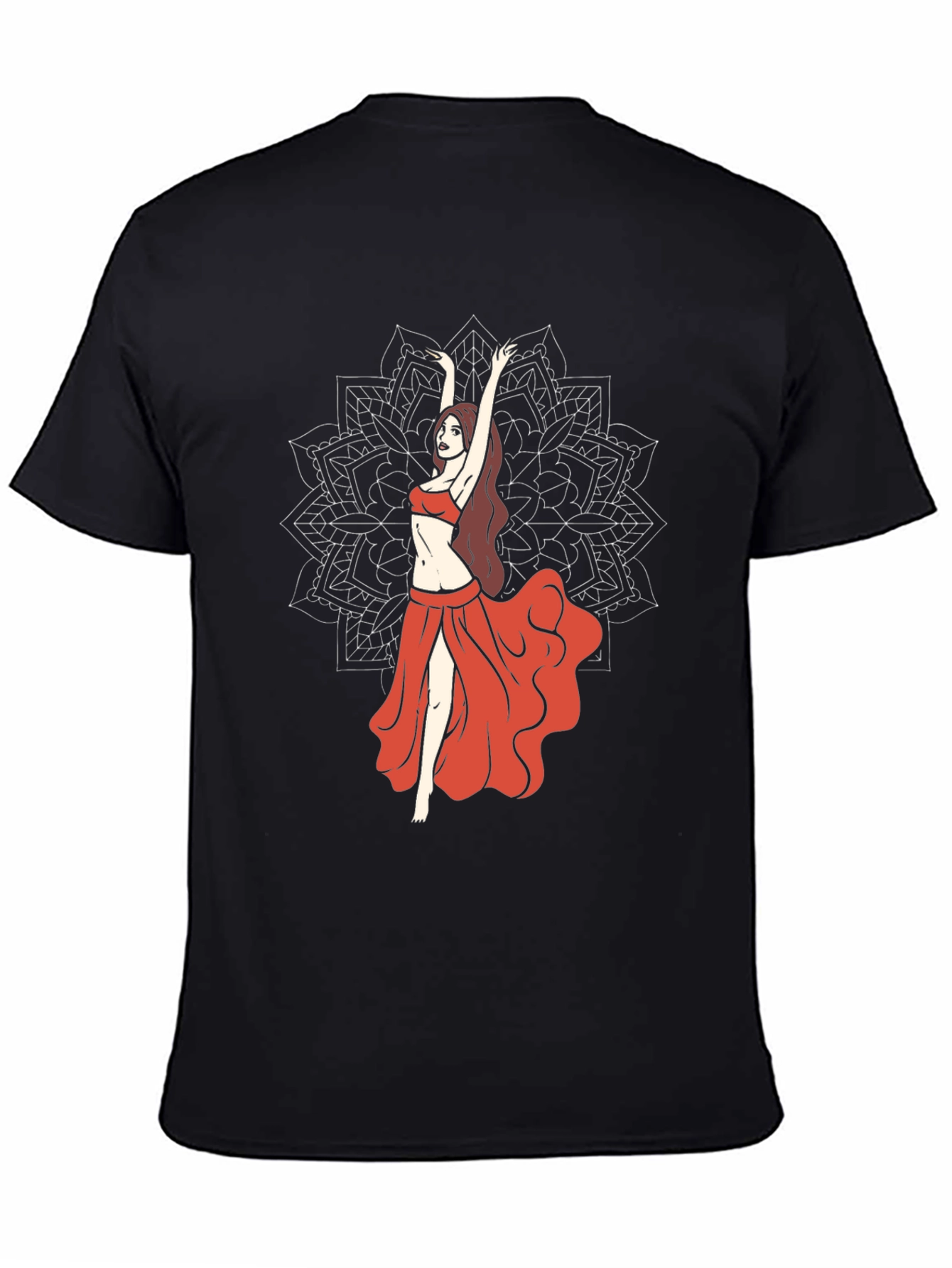 Belly Dance Graphic Tee - Mandala Design