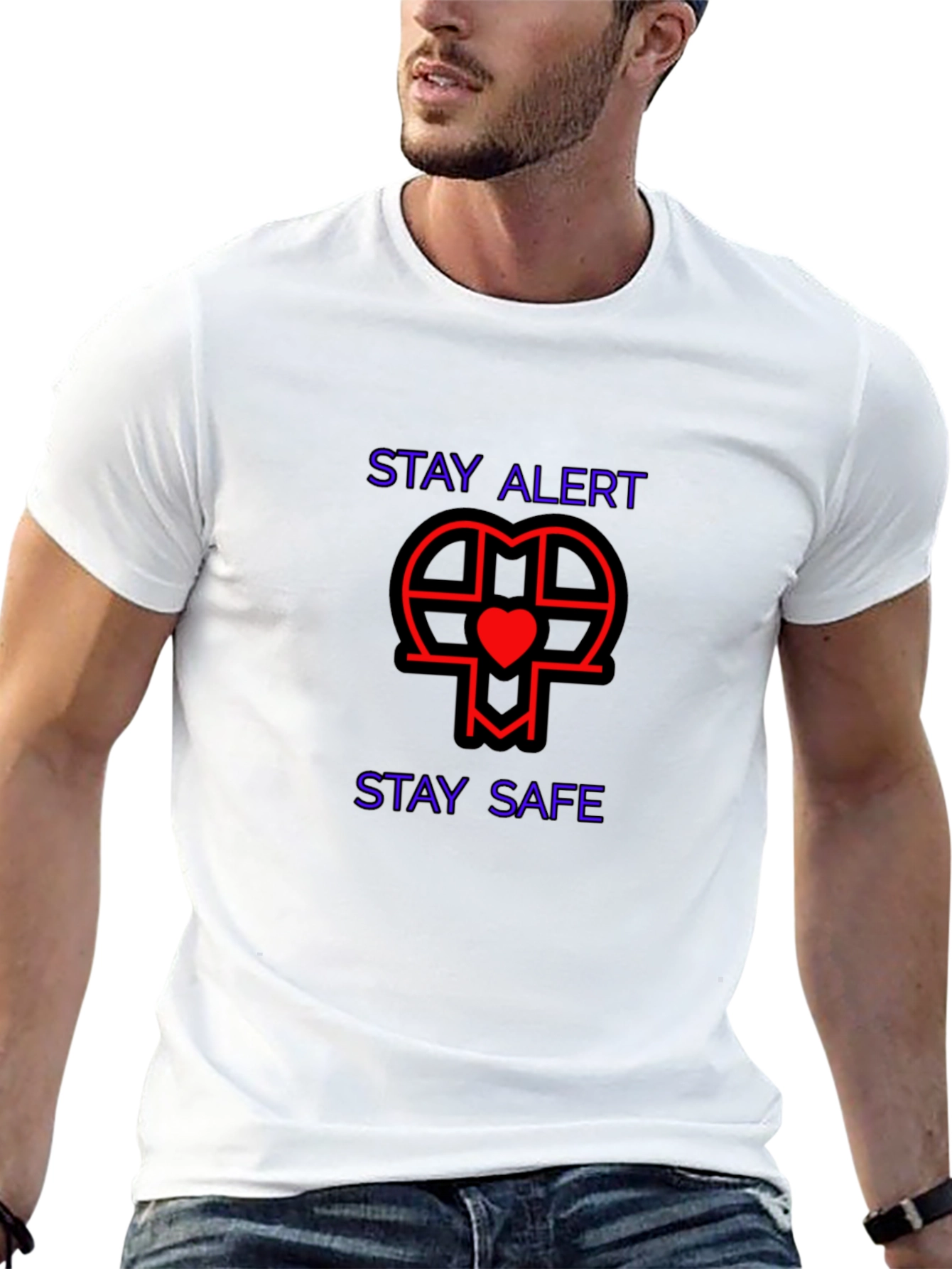Stay Alert Stay Safe Graphic T-Shirt
