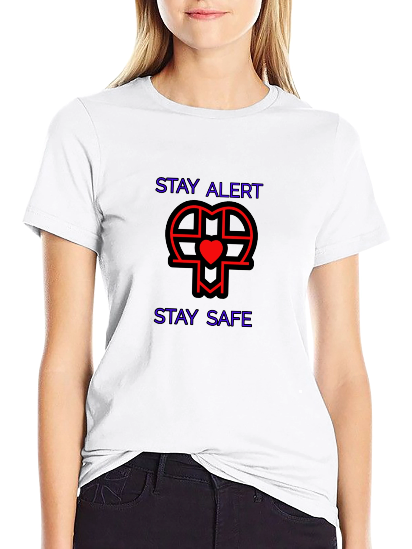 Stay Alert Stay Safe Graphic T-Shirt