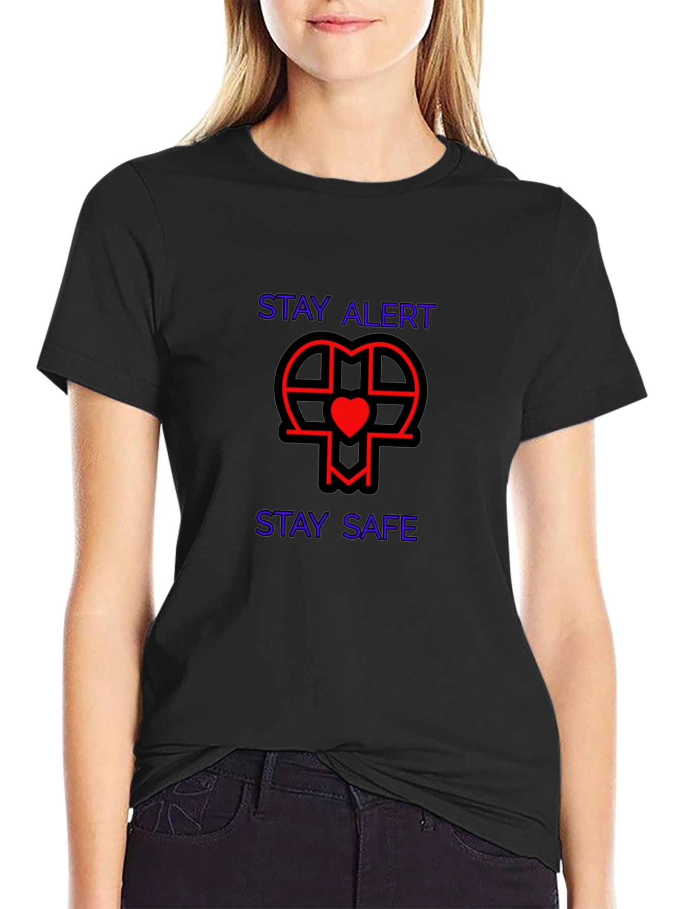 Stay Alert Stay Safe Graphic T-Shirt