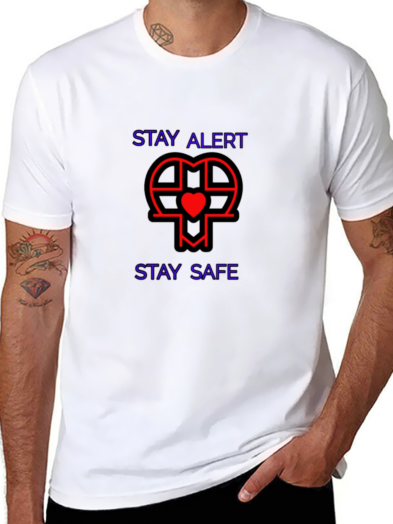 Stay Alert Stay Safe Graphic T-Shirt