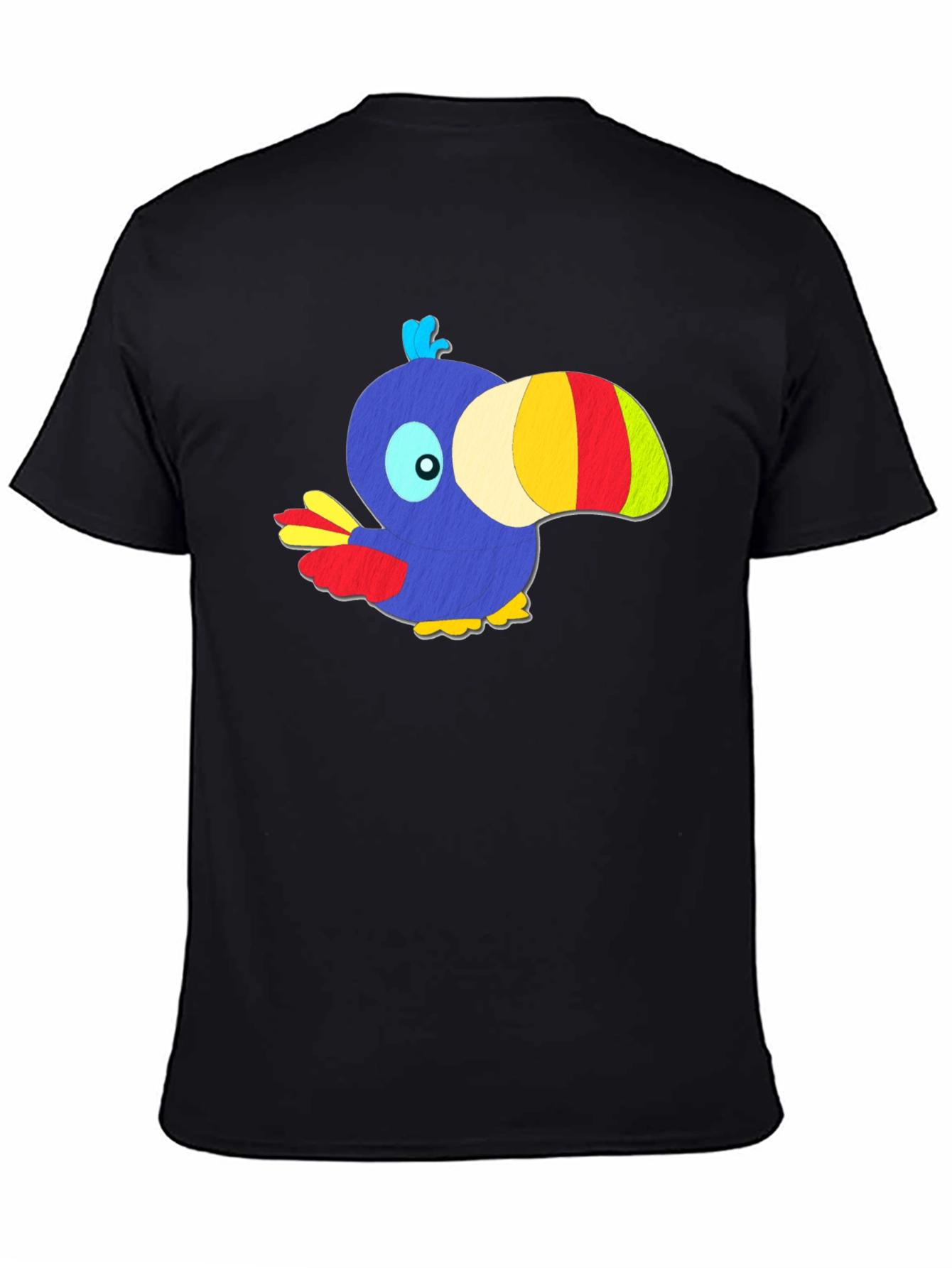 Cartoon Toucan Graphic T-Shirt - Funky Design