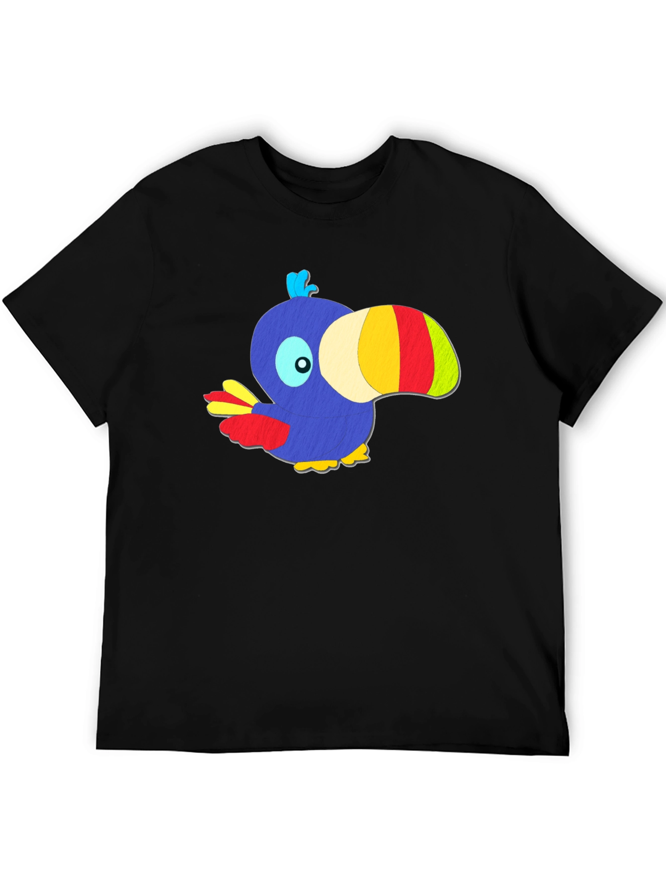Cartoon Toucan Graphic T-Shirt - Funky Design