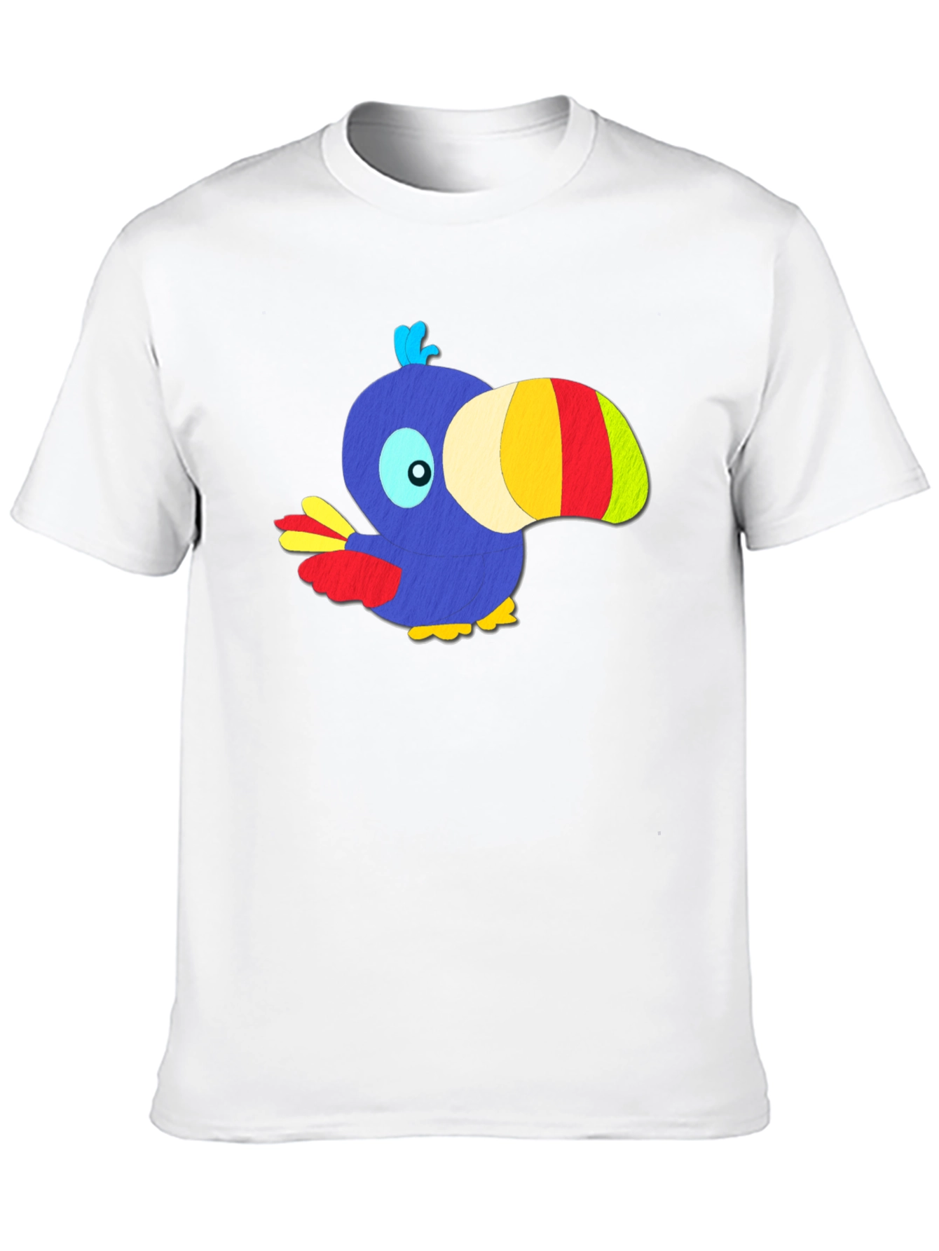 Cartoon Toucan Graphic T-Shirt - Funky Design