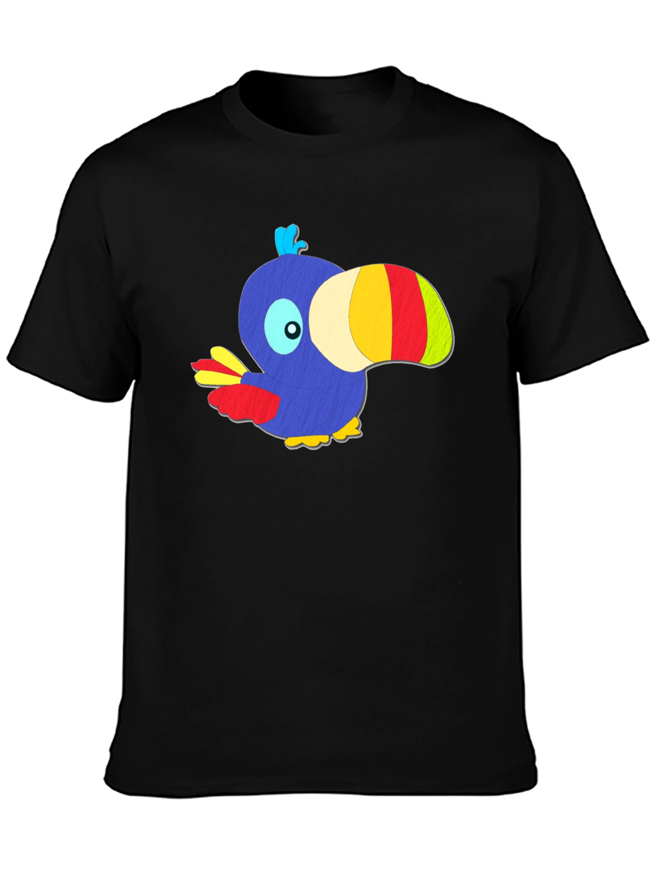 Cartoon Toucan Graphic T-Shirt - Funky Design
