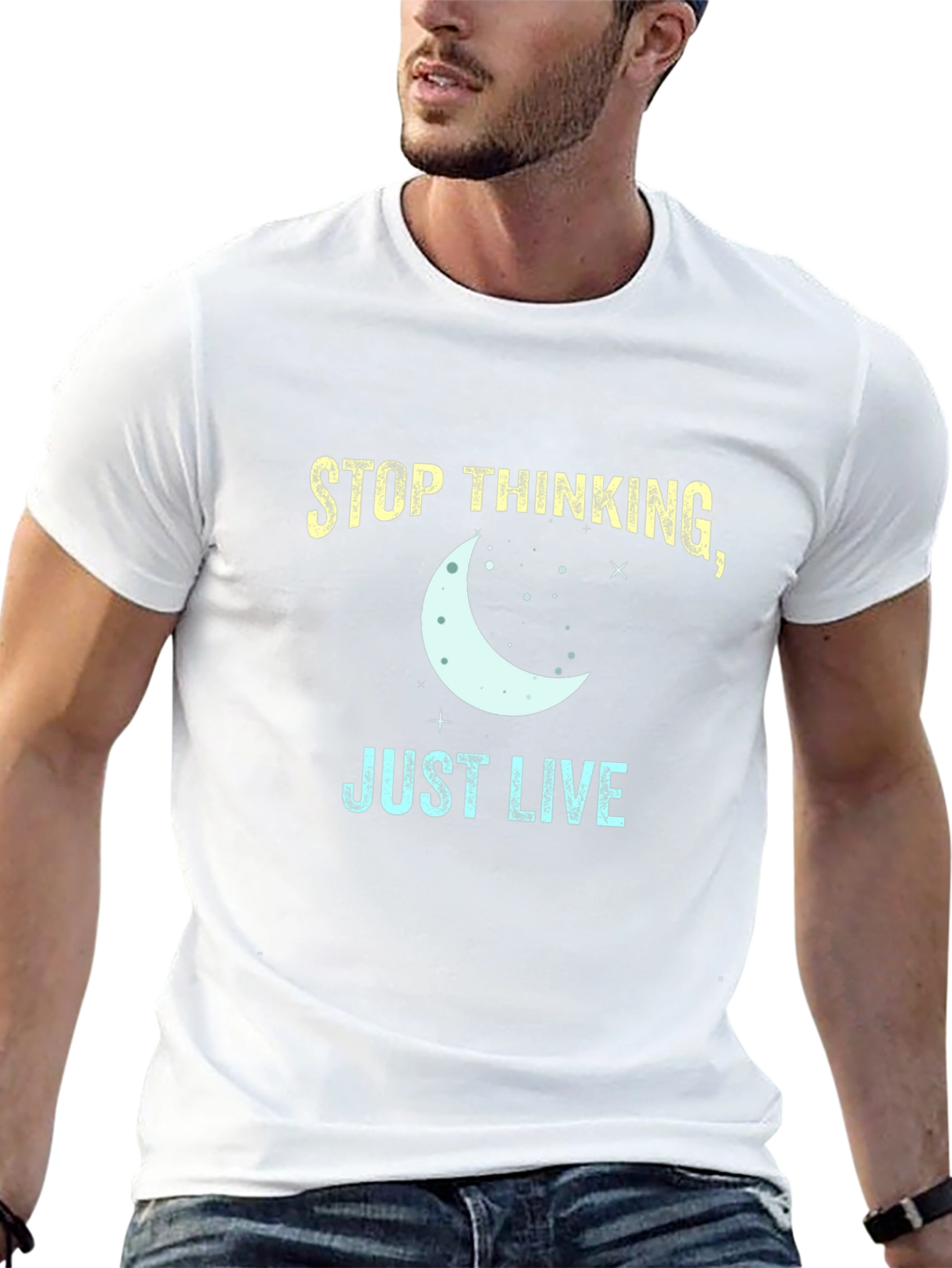 Stop Thinking Just Live T-Shirt - Black Tee