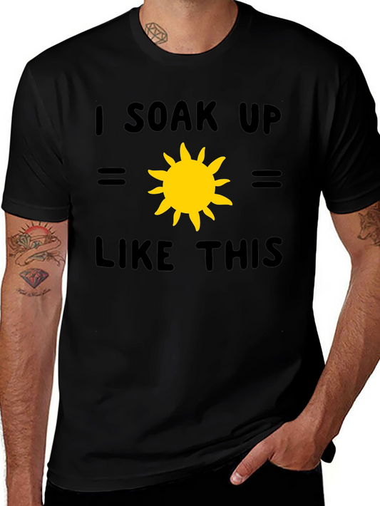 Soak Up the Sun Graphic T-Shirt - Black Cotton Tee