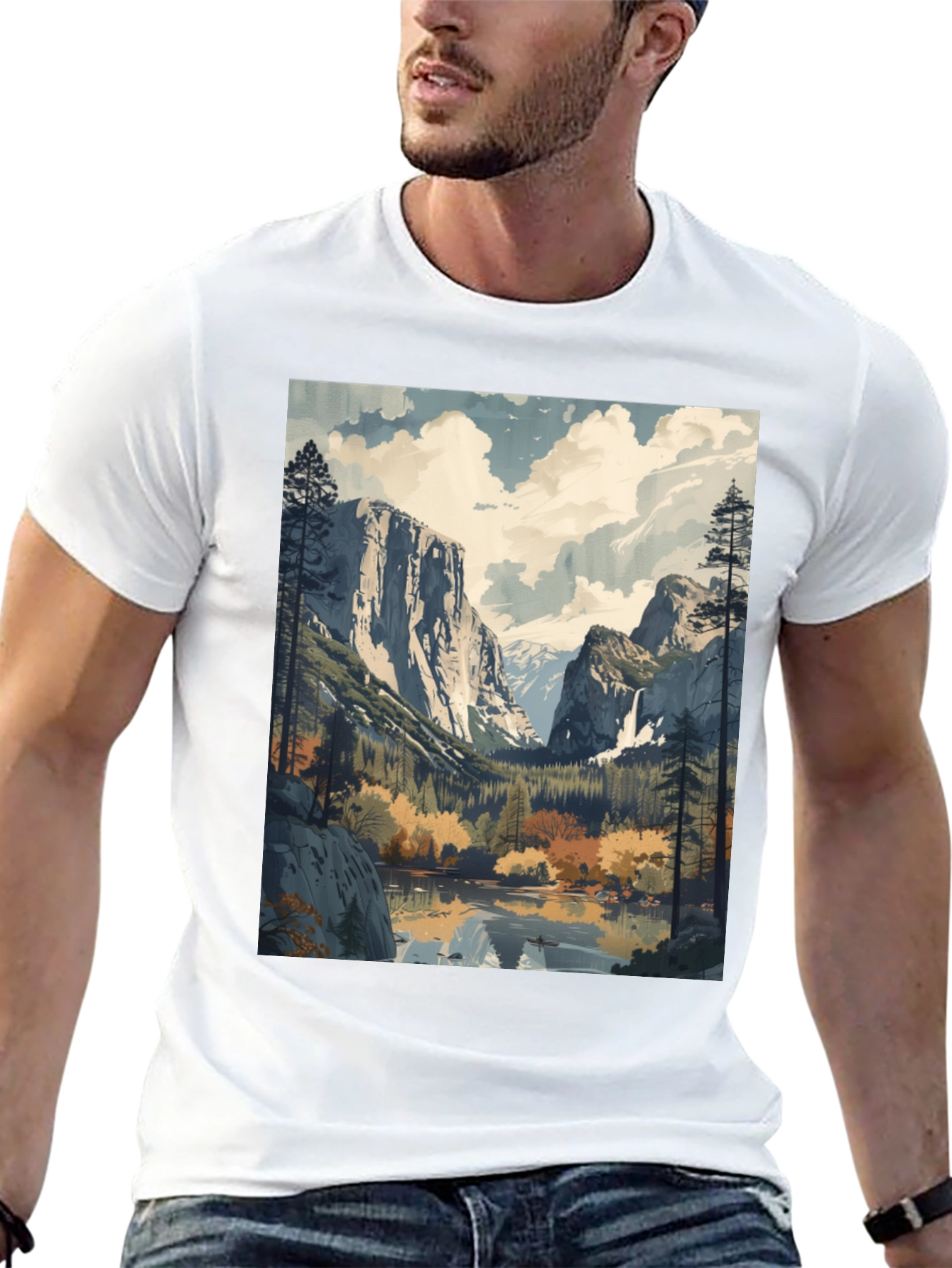 Yosemite Valley Landscape Graphic Tee