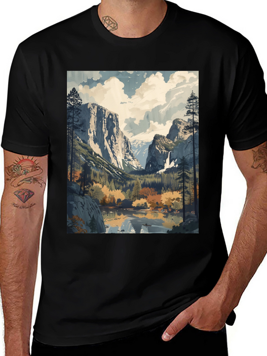 Yosemite Valley Landscape Graphic Tee