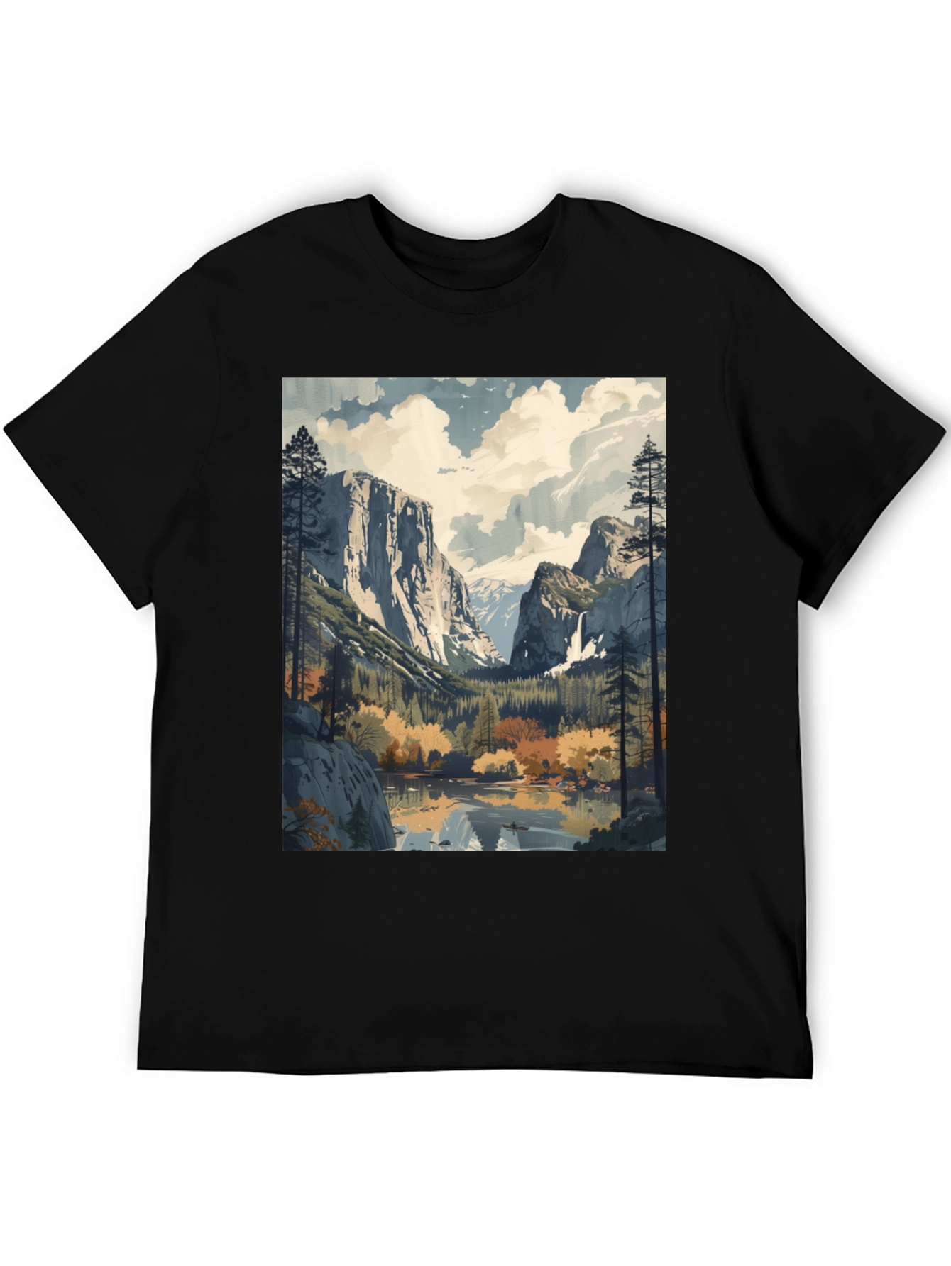 Yosemite Valley Landscape Graphic Tee
