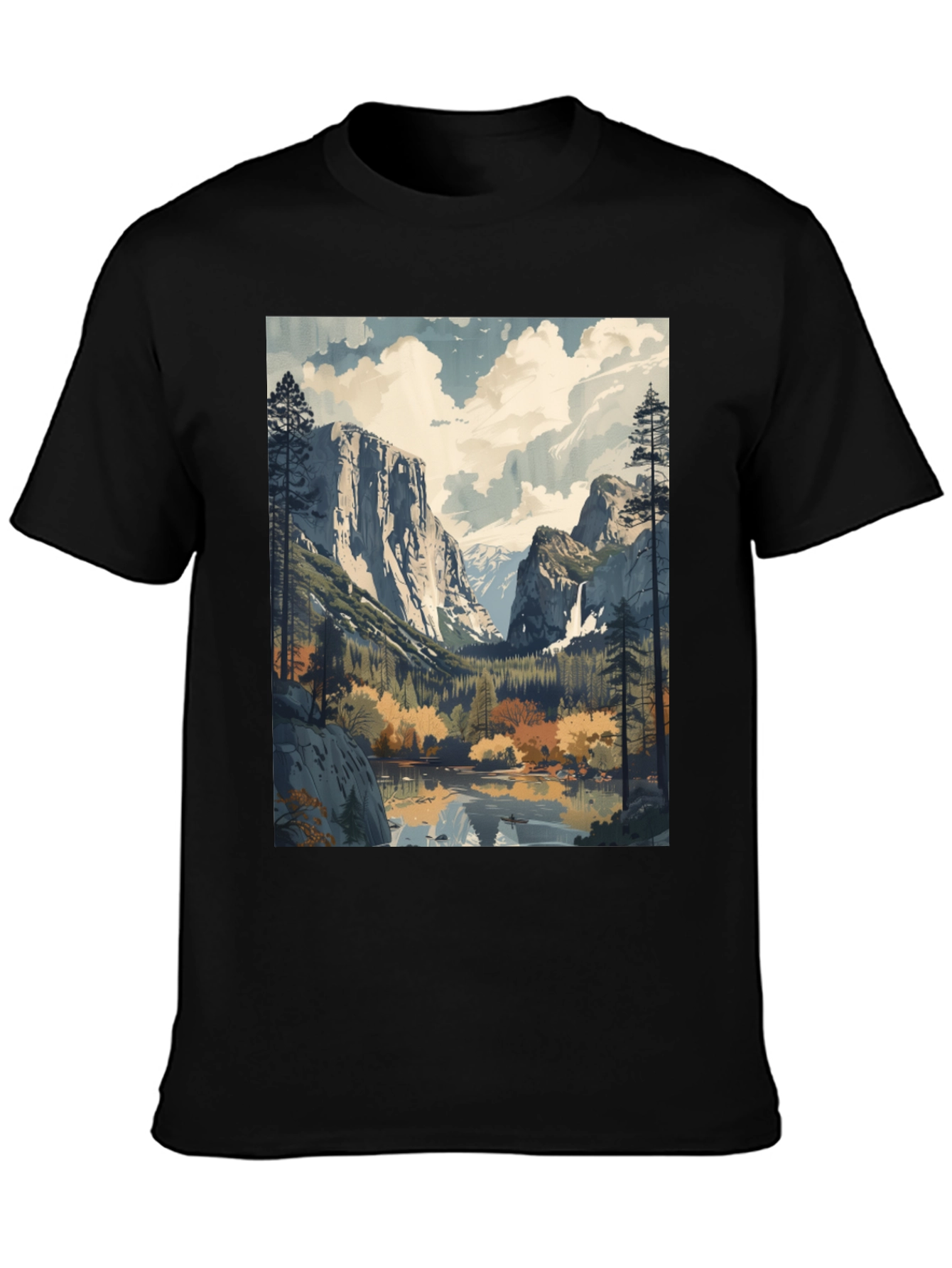 Yosemite Valley Landscape Graphic Tee