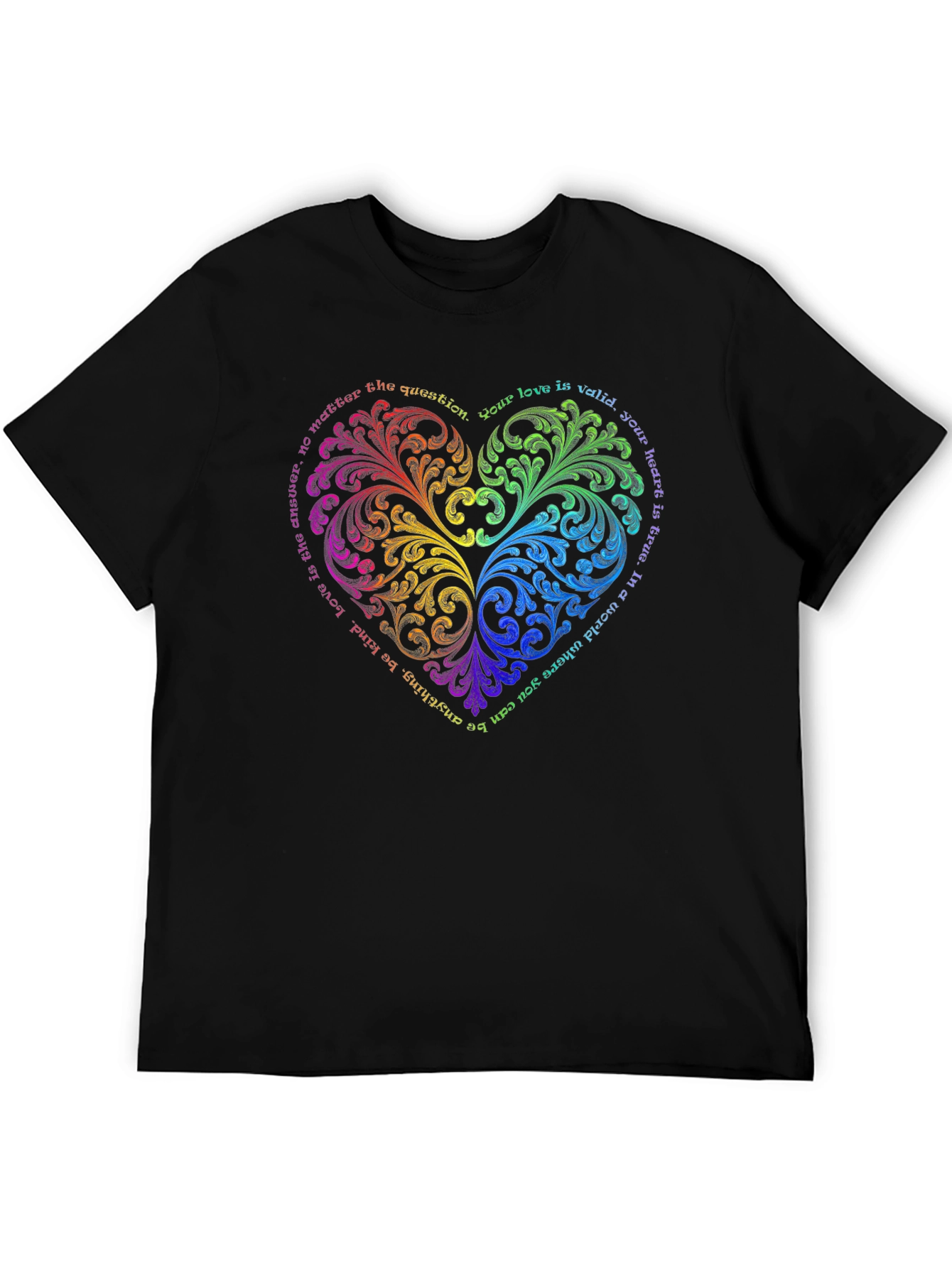 Rainbow Heart Love T-Shirt