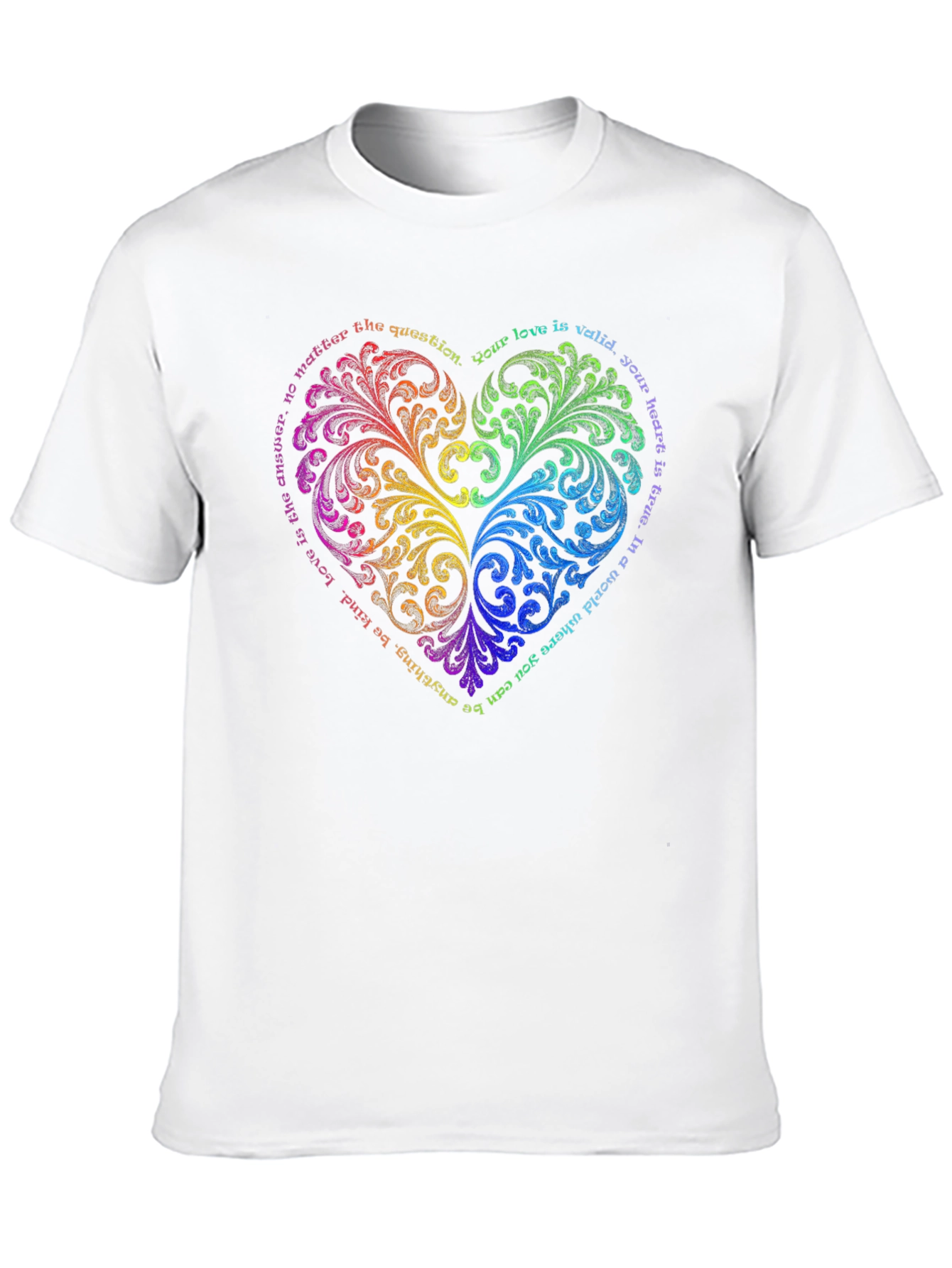 Rainbow Heart Love T-Shirt