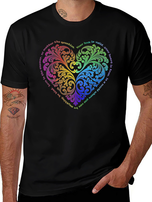 Rainbow Heart Love T-Shirt
