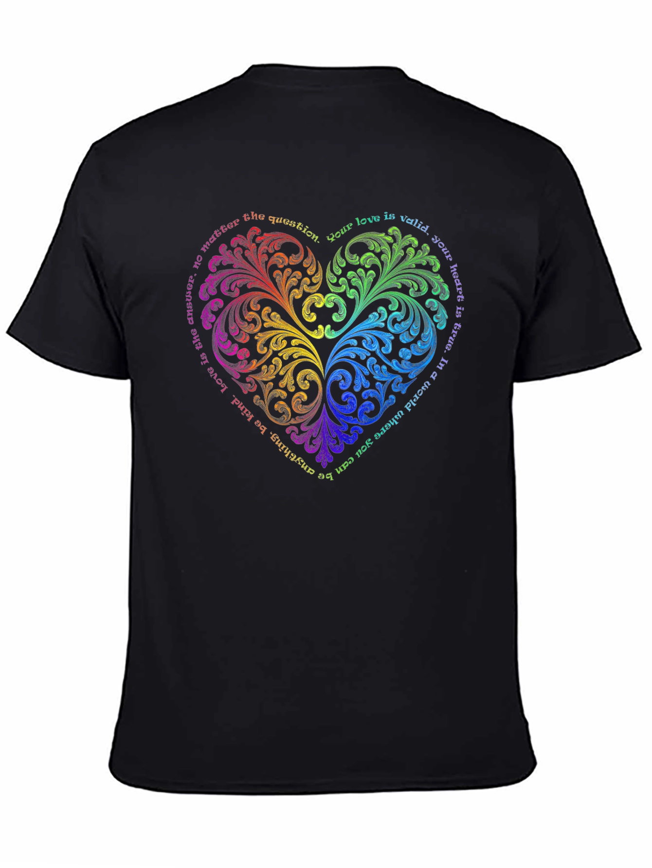 Rainbow Heart Love T-Shirt