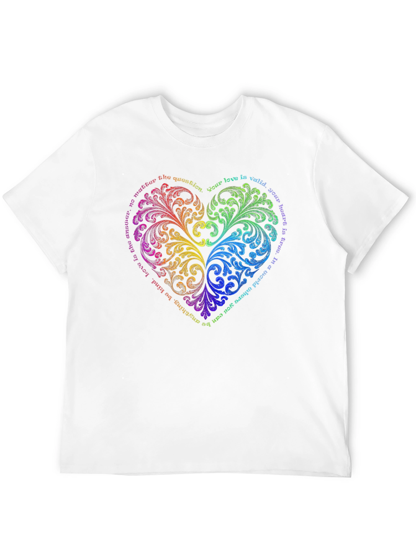Rainbow Heart Love T-Shirt
