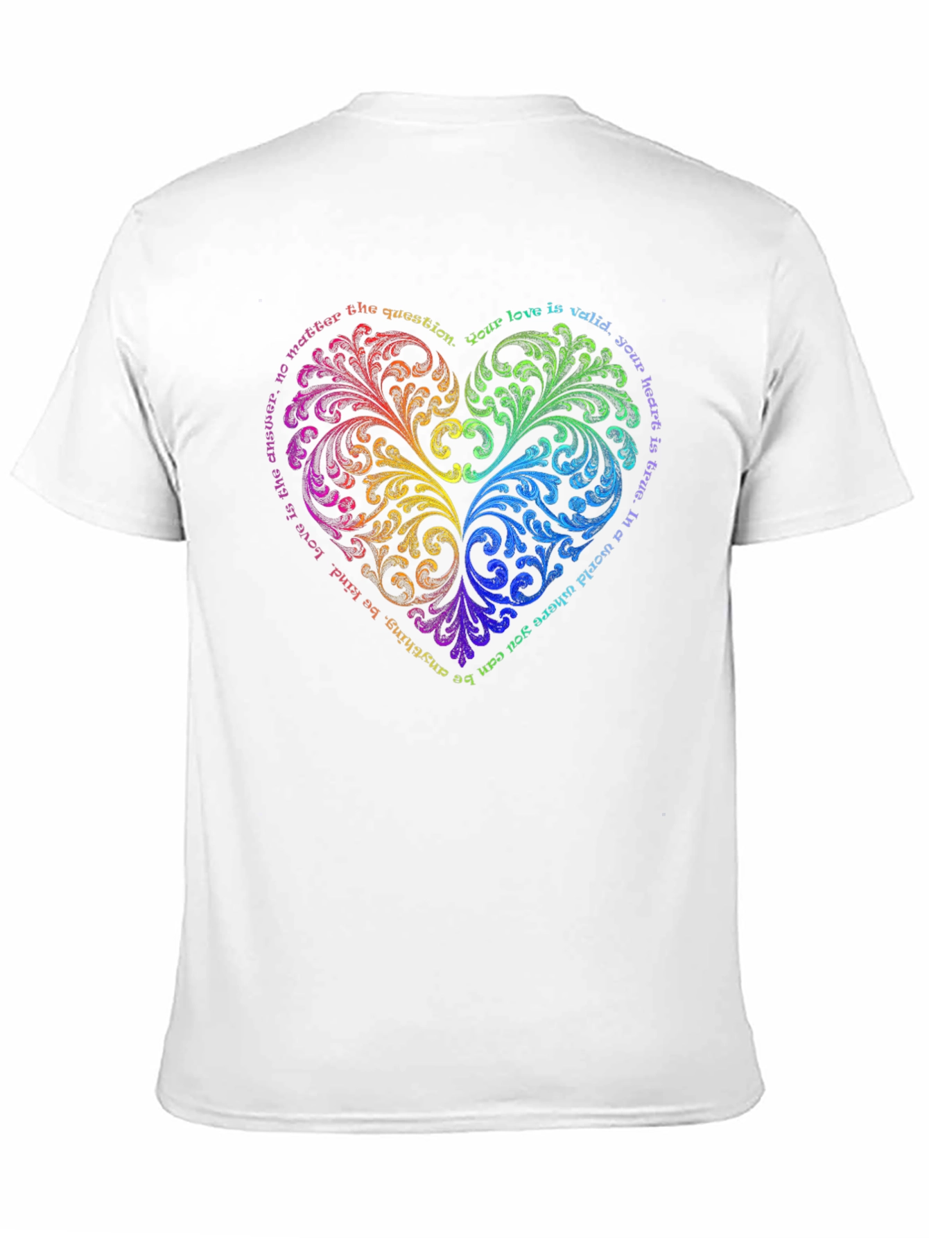 Rainbow Heart Love T-Shirt
