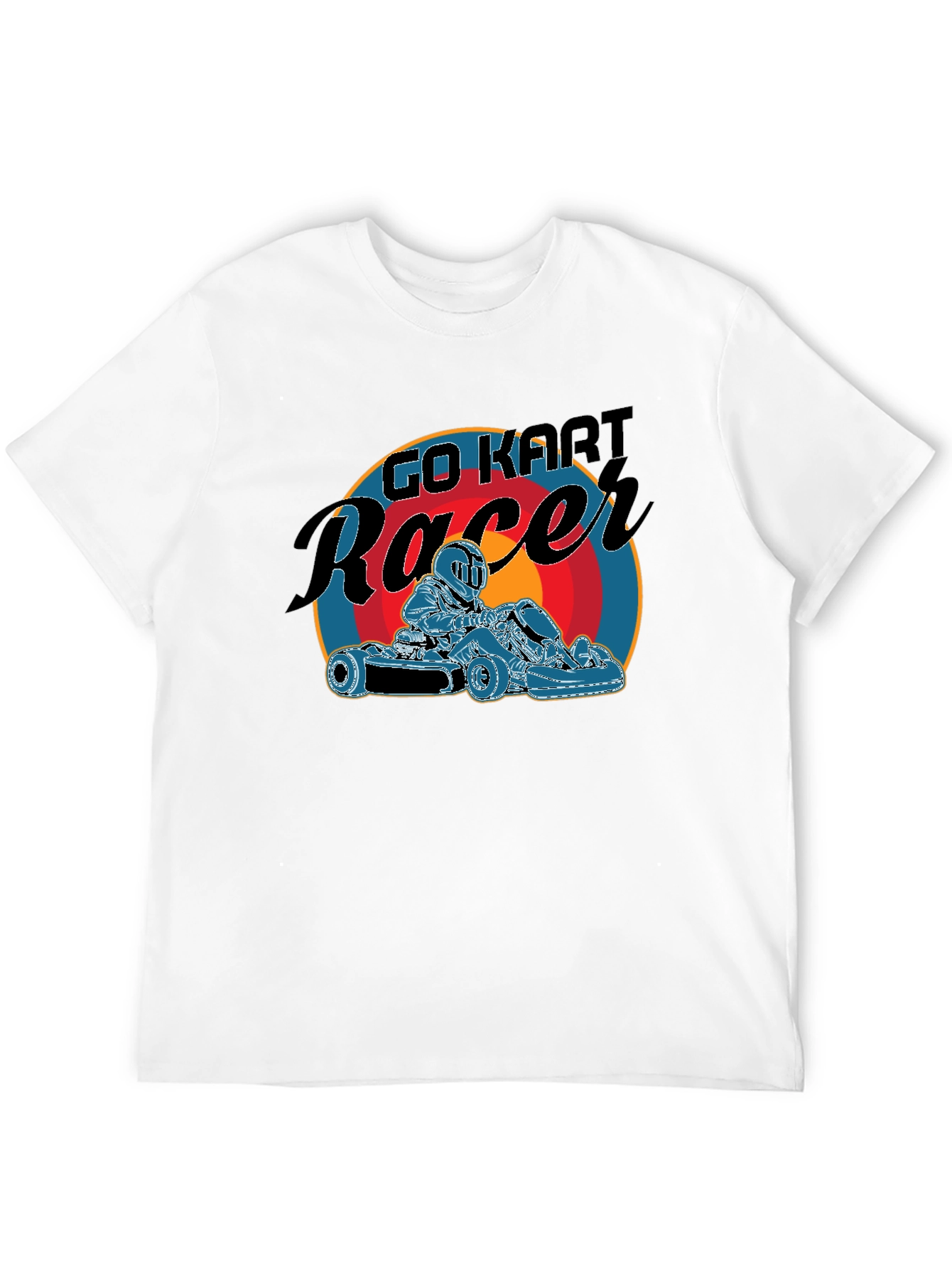 Go Kart Racer Black Graphic T-Shirt