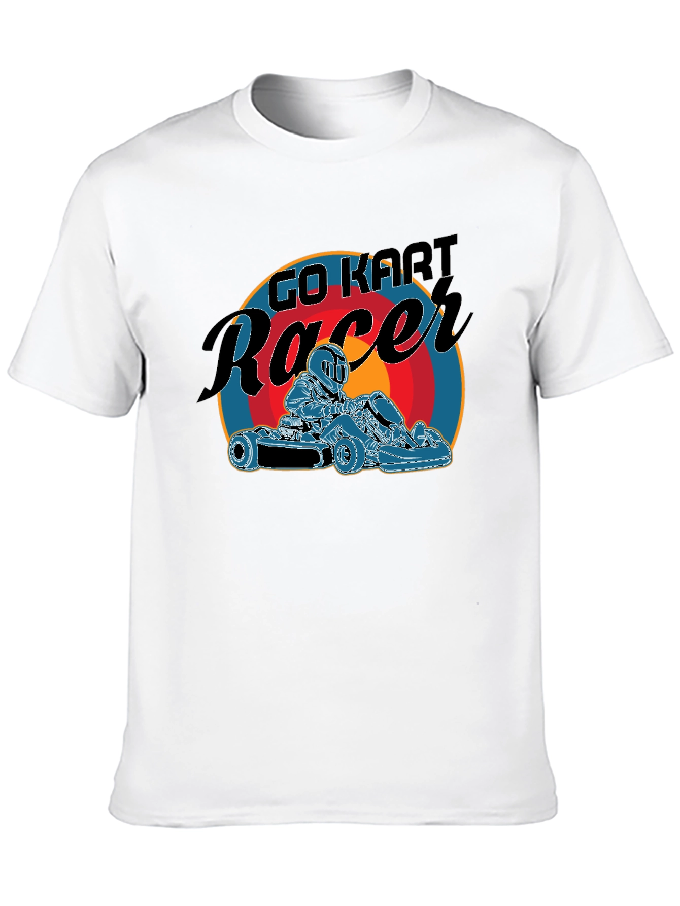 Go Kart Racer Black Graphic T-Shirt