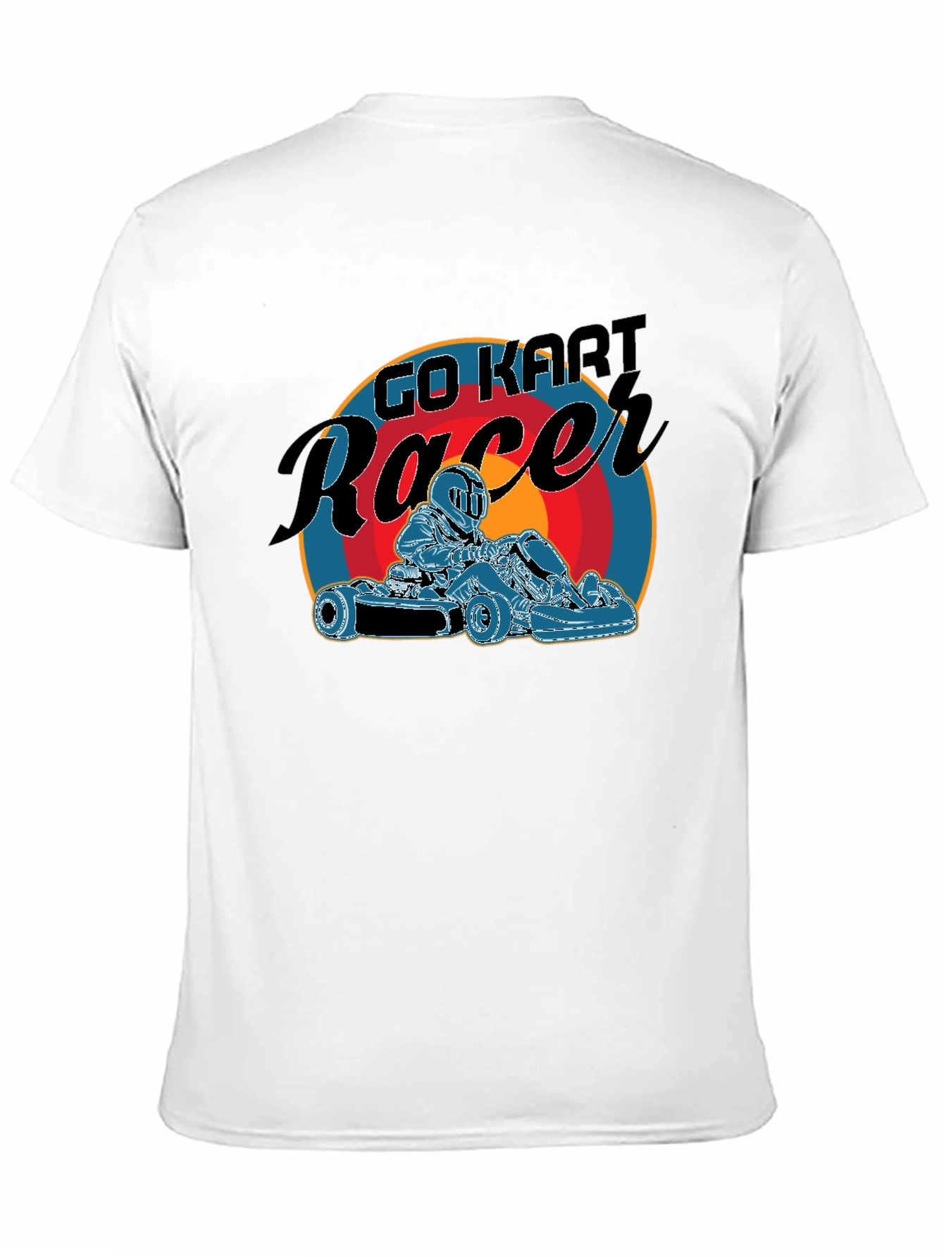 Go Kart Racer Black Graphic T-Shirt