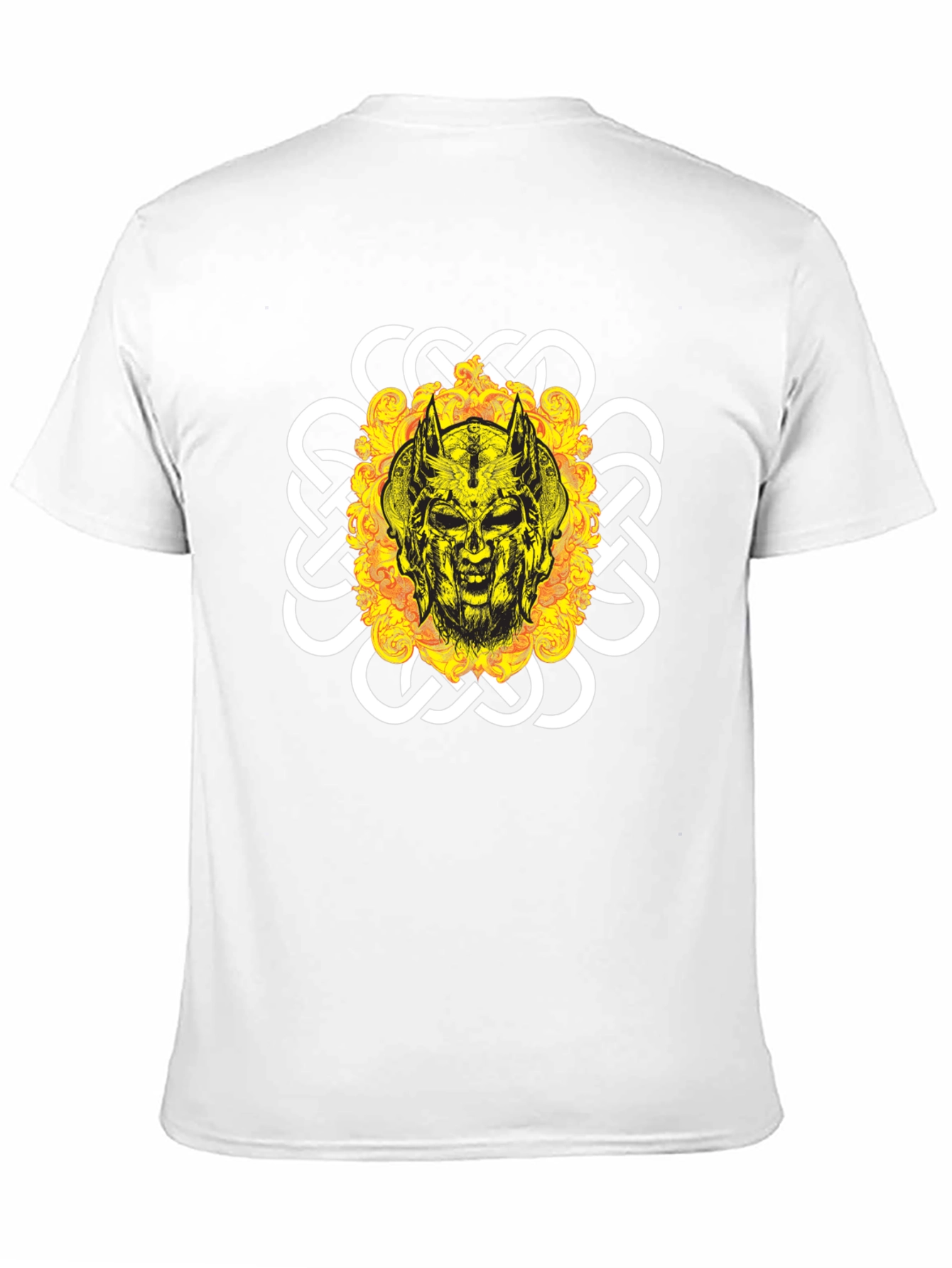 Viking Skull Graphic Tee - Black Cotton Blend