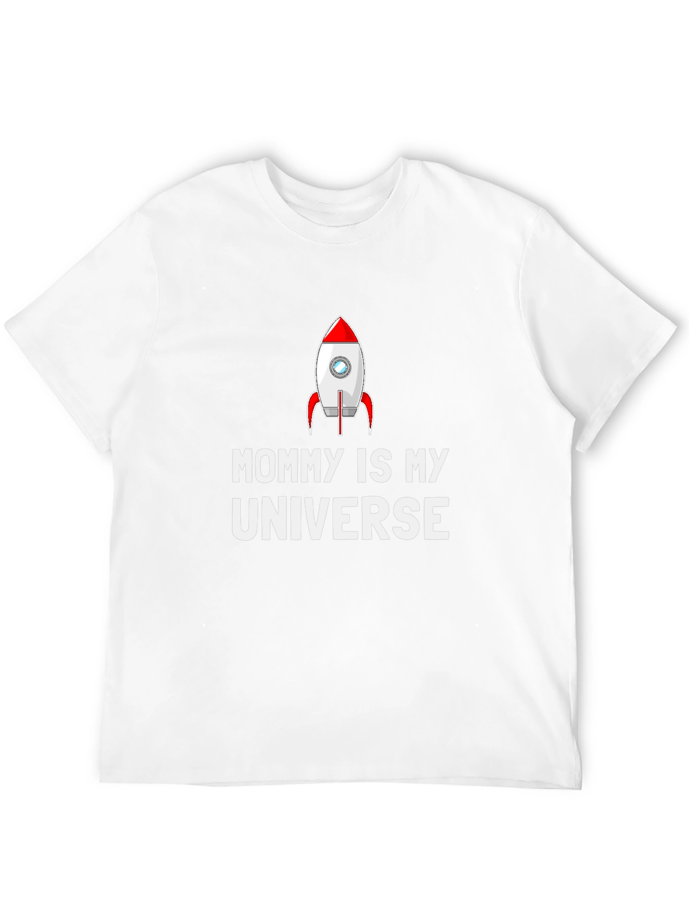 Mommy Is My Universe Rocket Graphic T-Shirt