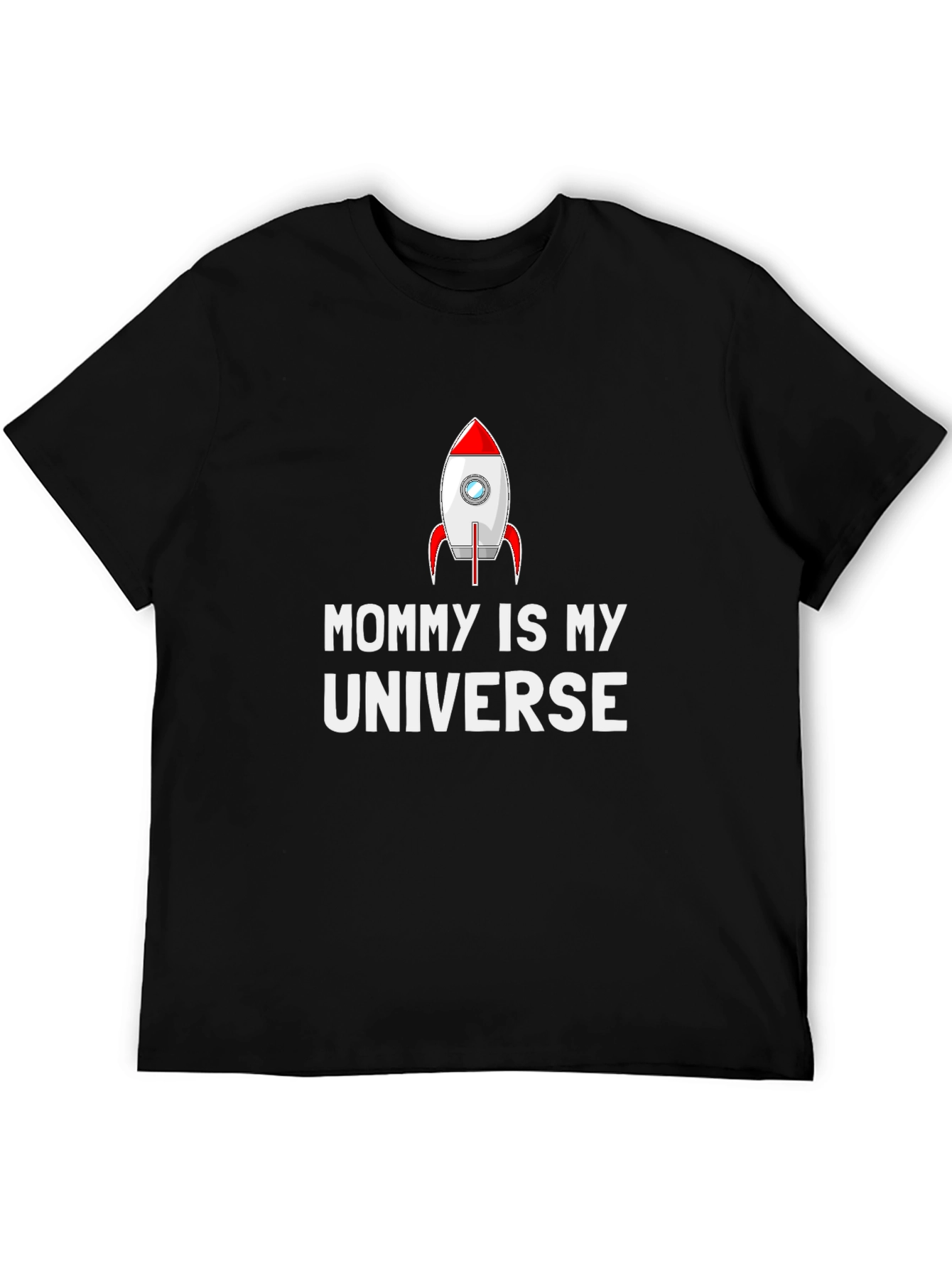 Mommy Is My Universe Rocket Graphic T-Shirt