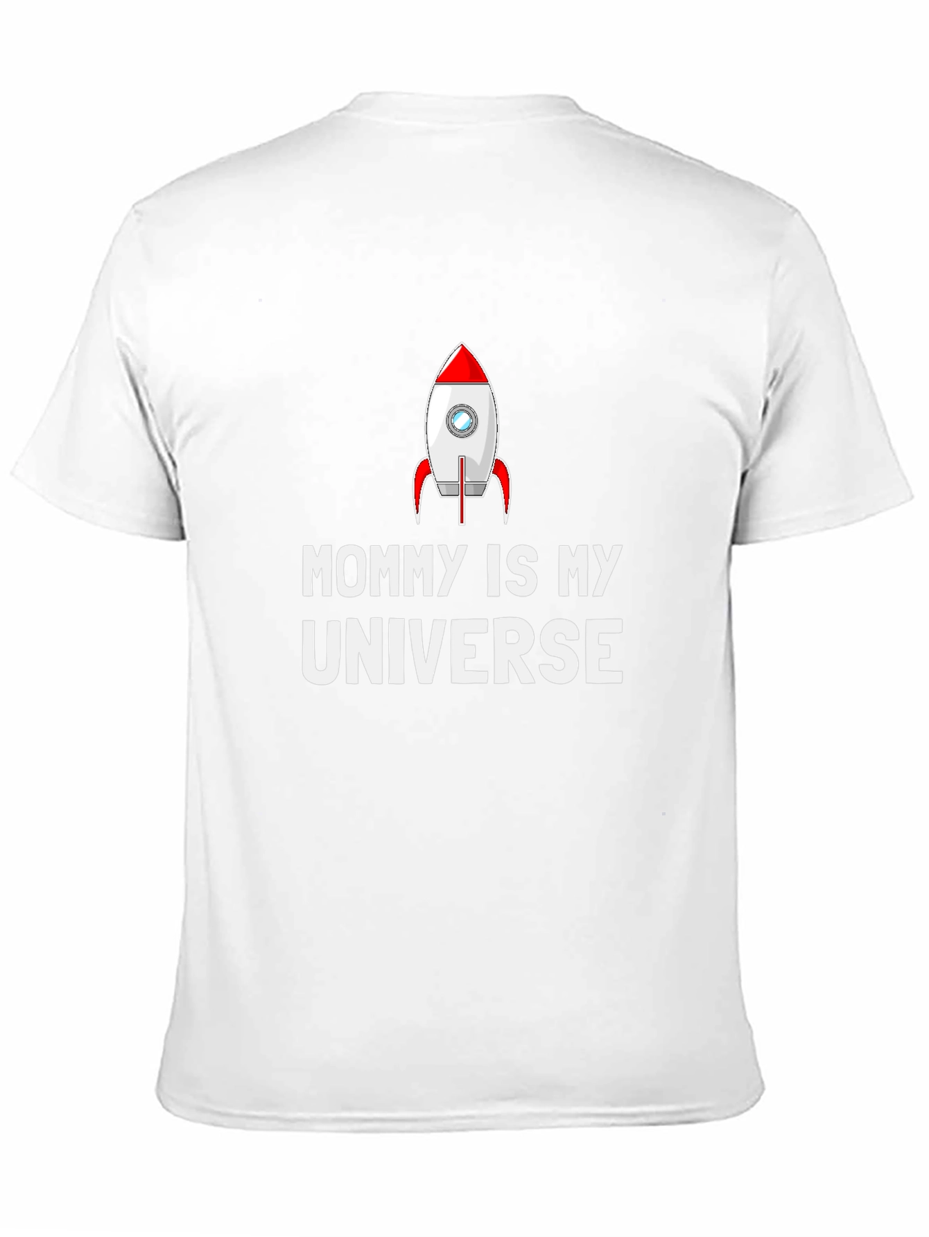 Mommy Is My Universe Rocket Graphic T-Shirt
